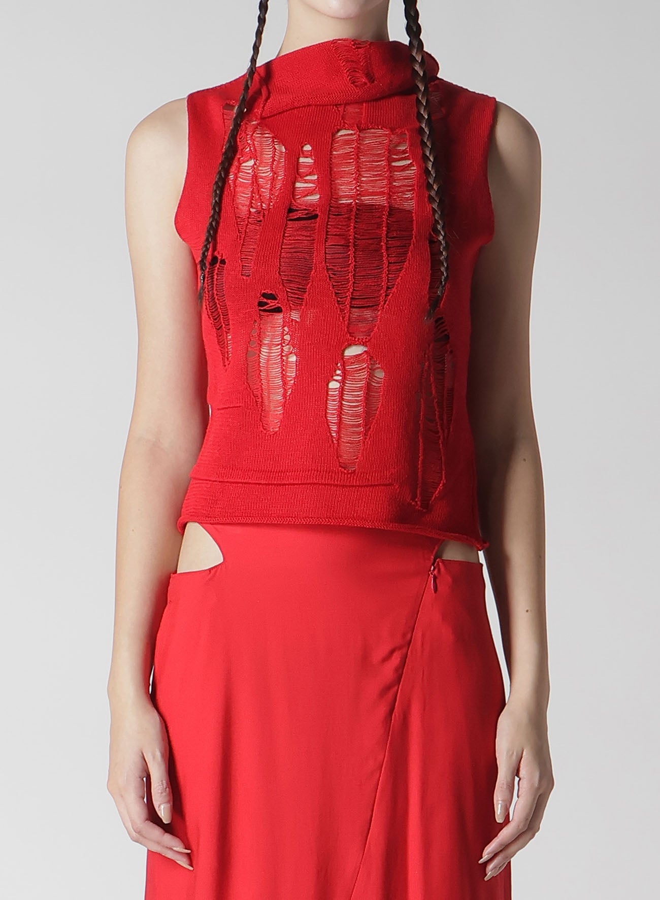 CRUSH PLAIN STITCH CRUSHED SLEEVELESS KNIT TOP - Women's Fashion Summer Casual Wear for Beach, Party & Everyday Outfits