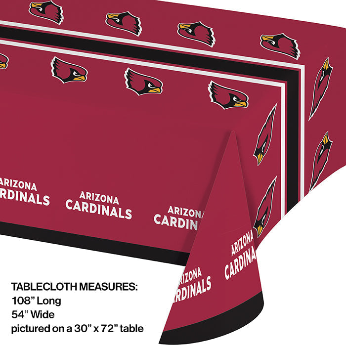 12-Piece Bulk Arizona Cardinals Table Covers - Waterproof NFL Party Decorations for Game Day, Tailgating & Sports Events