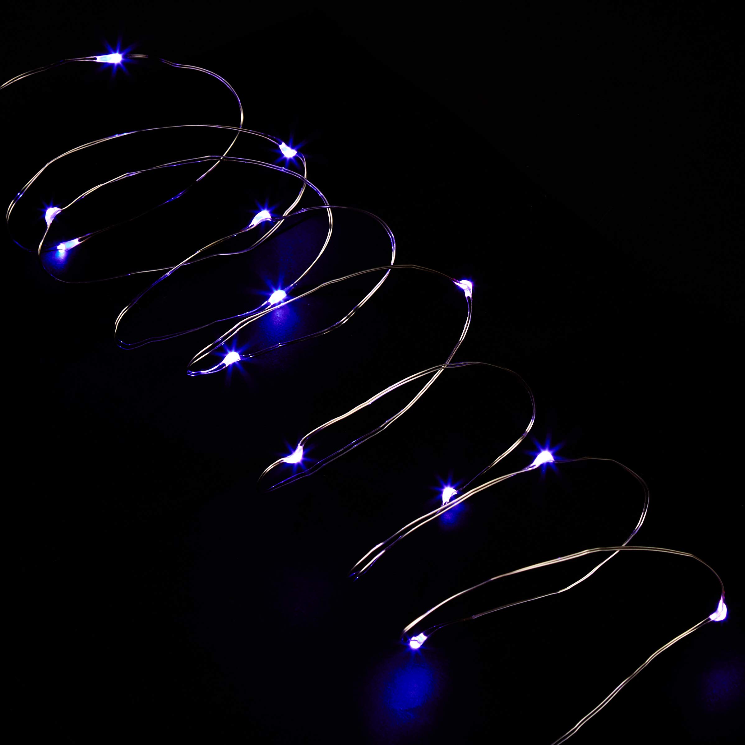 7.33' Purple Drop Lights with Timer - 20 Count String Lights for Christmas, Party, Wedding & Home Decor - Energy Efficient LED Fairy Lights for Indoor & Outdoor Use