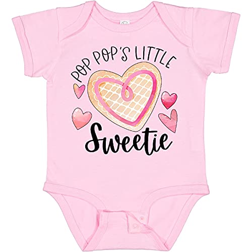Inktastic Pop Pop's Little Sweetie Pink Heart Cookie Baby Bodysuit - Cute Outfit for Newborns, Infants & Toddlers - Perfect for Family Photos, Holidays & Special Occasions