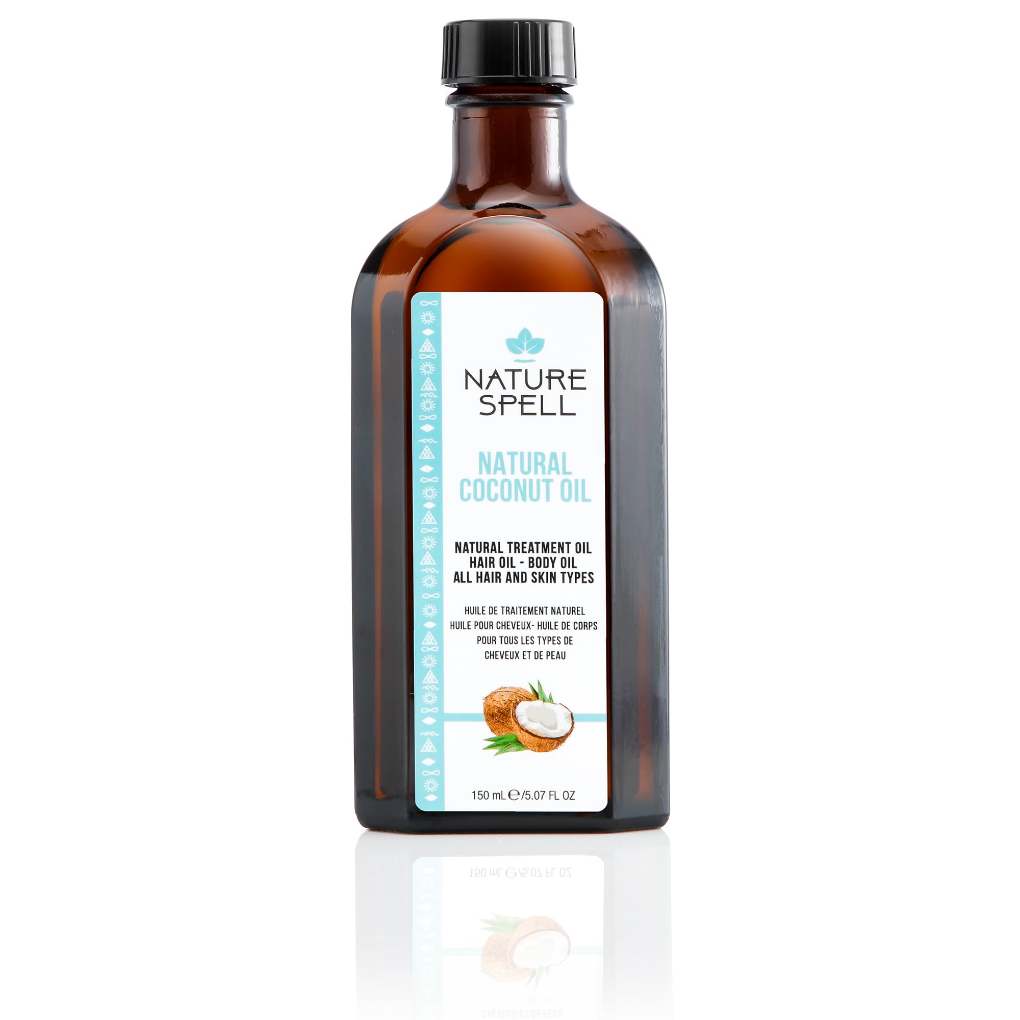 Organic Coconut Oil for Hair & Skin - 150ml | Hydrating Treatment for Dry Hair, Scalp & Body | Perfect for Deep Conditioning, Massage & DIY Beauty Recipes