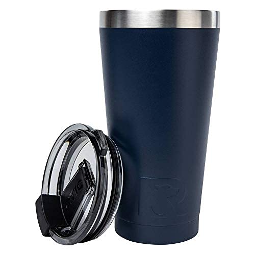 RTIC 16 oz Stainless Steel Insulated Tumbler - Hot & Cold Travel Mug for Coffee, Tea, Cocktails - Leak Proof Lid, Portable Thermal Cup for Car, Camping, Office & Outdoor Adventures