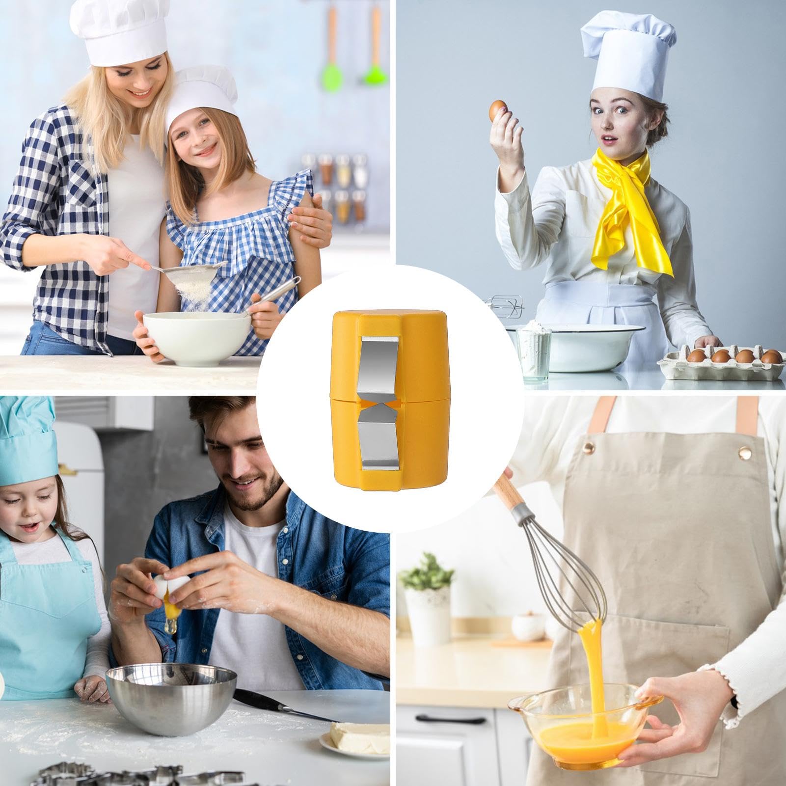 Premium Egg Cracker Tool Set - 3-Piece Handheld Egg Separator & Cutter for Kitchen Baking | Portable Egg Cracking Device for Home, Dorm & Professional Use | Perfect for Breakfast Prep, Baking & Cooking