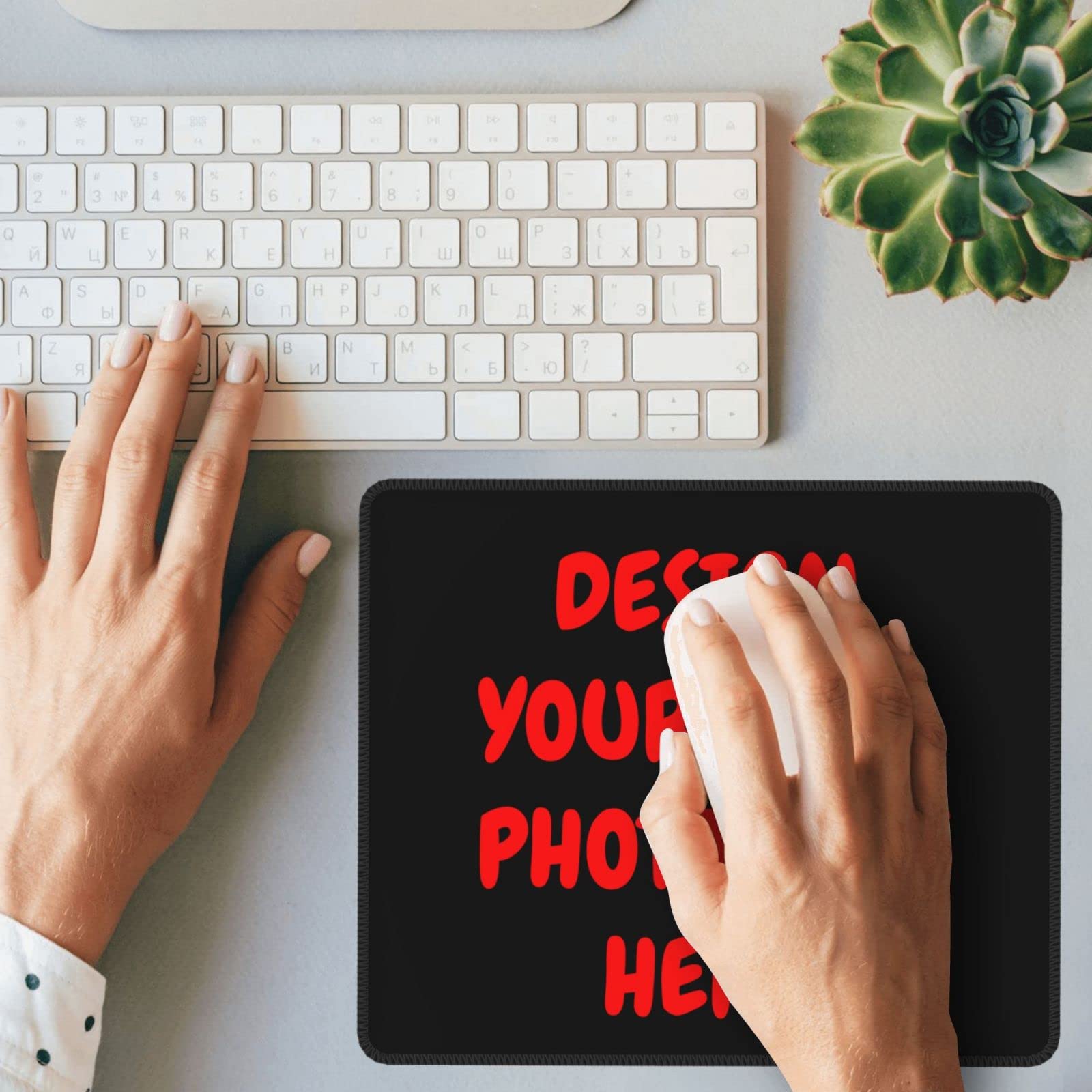 Custom Photo Mouse Pad - Personalized Mouse Mat with Your Text & Image - 12