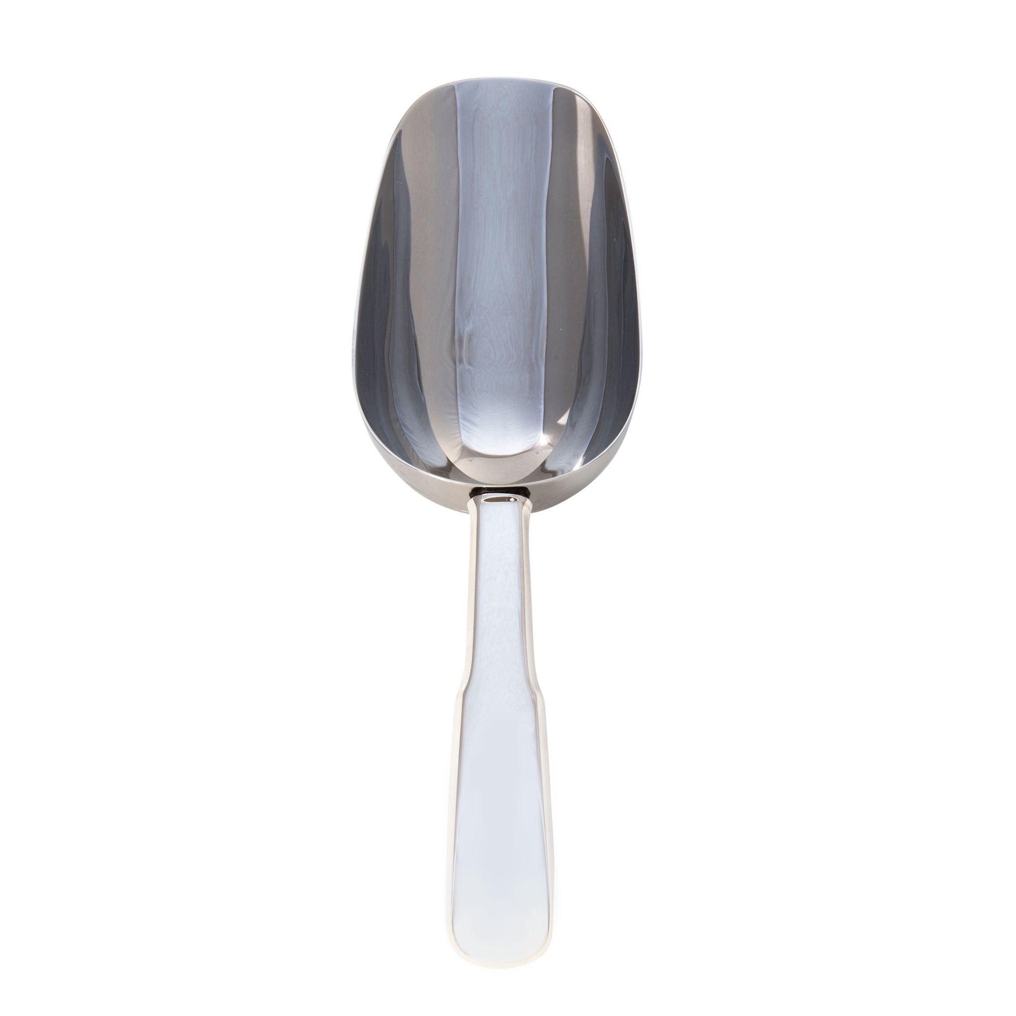 Premium Sterling Silver Colonial Ice Scoop - Elegant & Durable for Cocktails, Desserts & Party Serving - Perfect for Bars, Restaurants & Home Entertaining