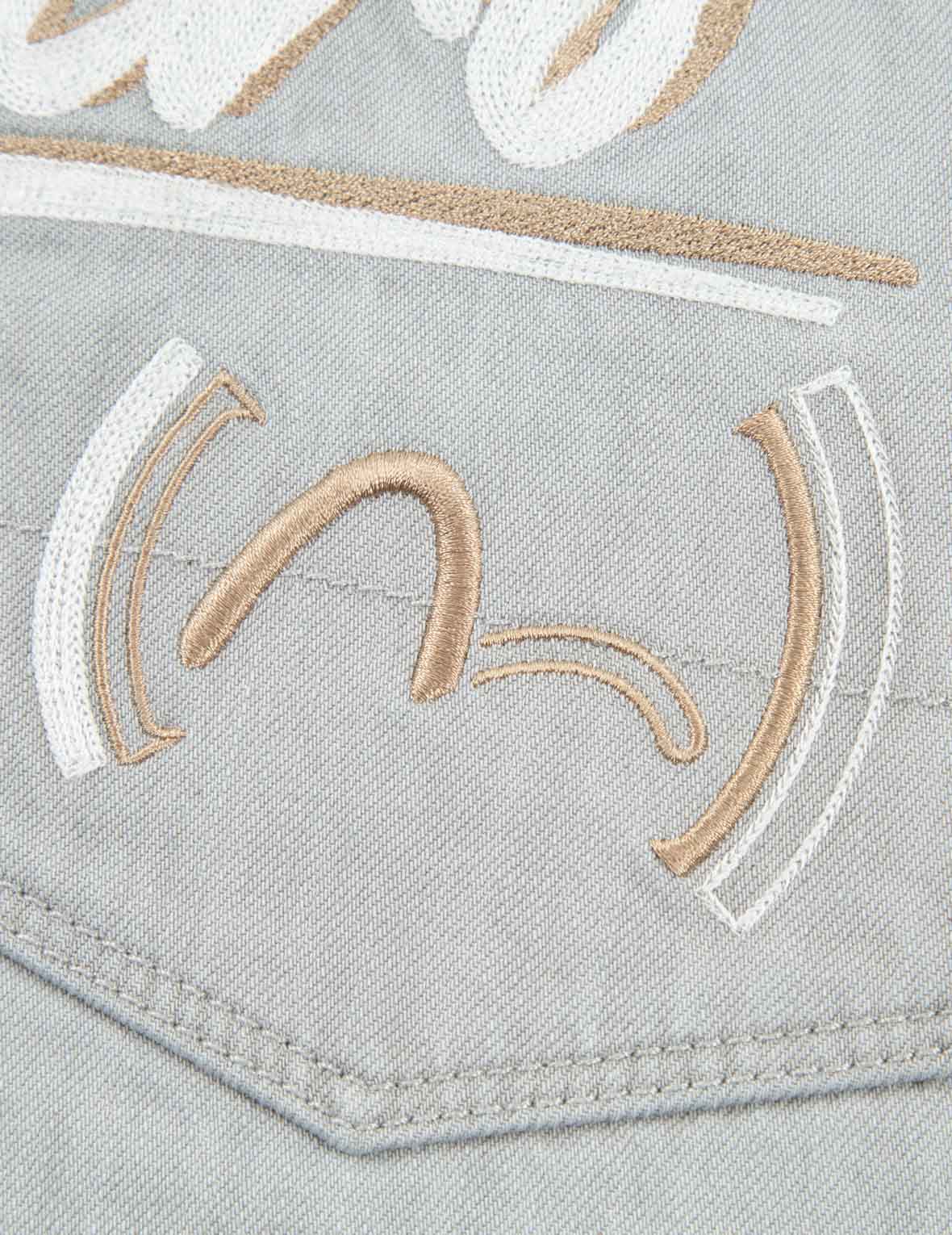 Logo Embroidery Drop Crotch Cropped Fit Denim Jeans for Women - Trendy Streetwear & Casual Outfits | Perfect for Urban Fashion & Everyday Wear