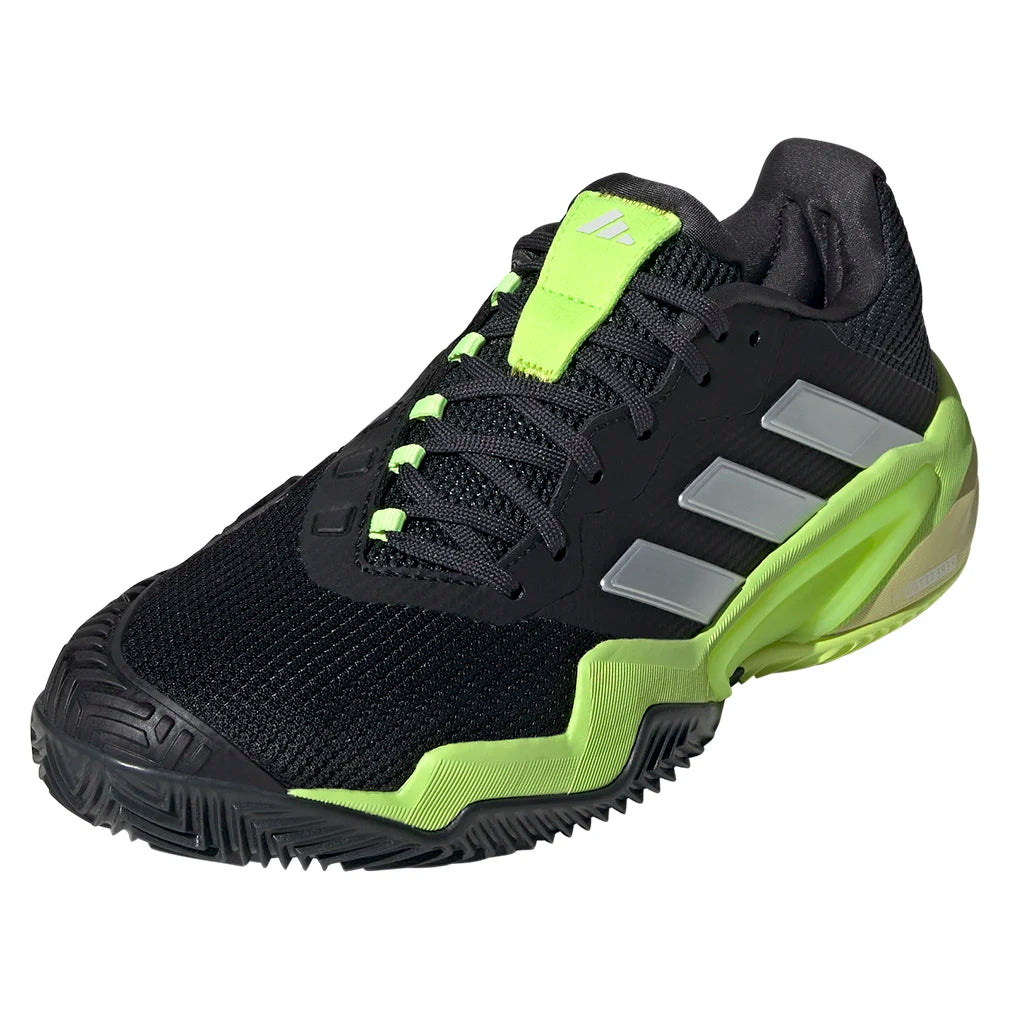 Men's Barricade 13 Clay Tennis Shoes - Core Black & Lucid Lemon | High-Performance Clay Court Shoes for Competitive Play & Training
