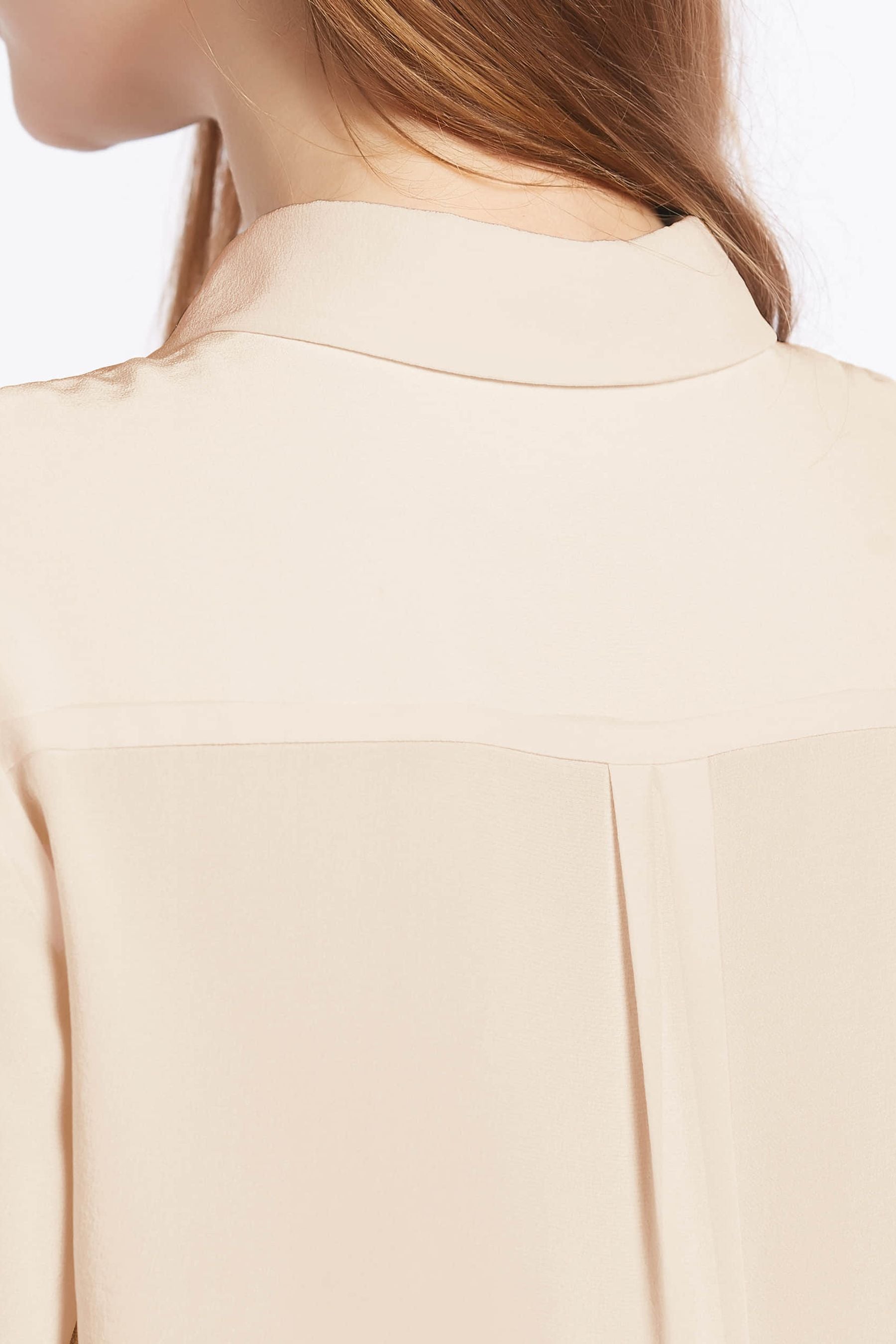 Elegant Box Pleated Silk Blouse for Women - Soft & Breathable Silk Shirt - Perfect for Office Wear, Date Night & Special Occasions