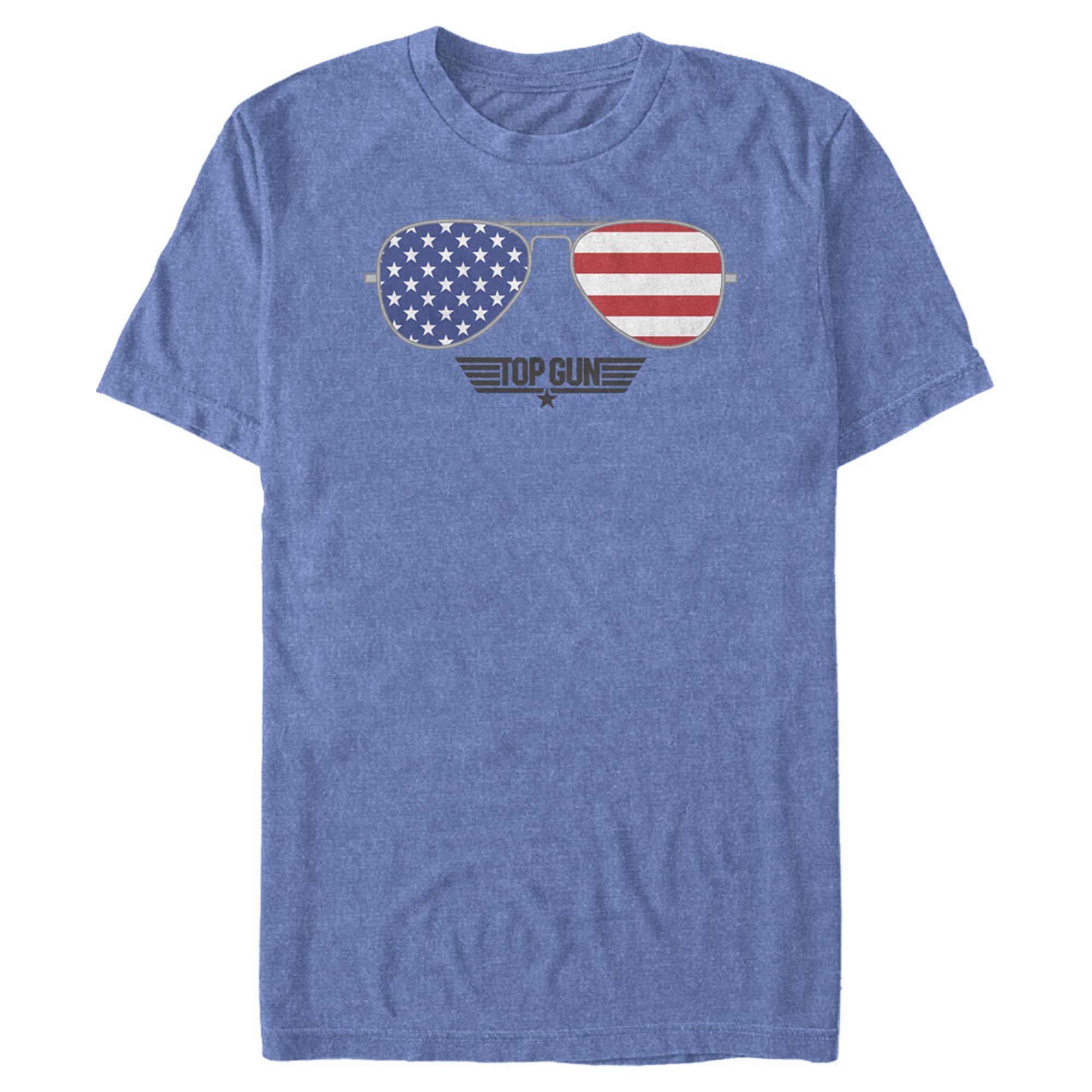Top Gun American Flag Aviator Sunglasses Logo T-Shirt for Men - Patriotic Military Style Cotton Tee for Aviation Enthusiasts, Veterans Day & 4th of July Celebrations