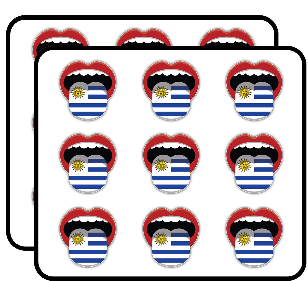 Uruguay Flag Stickers 2 Inch 18 Pack - Perfect for Planners, Calendars, Scrapbooking & DIY Crafts | Decorate Journals, Bullet Notebooks & Party Decorations