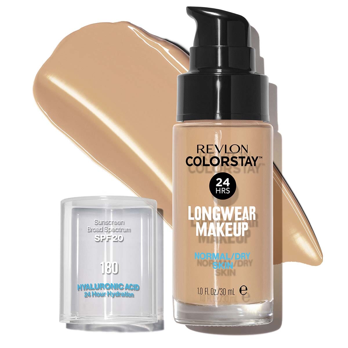 Revlon ColorStay Liquid Makeup for Normal to Dry Skin - Shade 180 Sand Beige | Long-Lasting Foundation for Daily Wear & Special Occasions