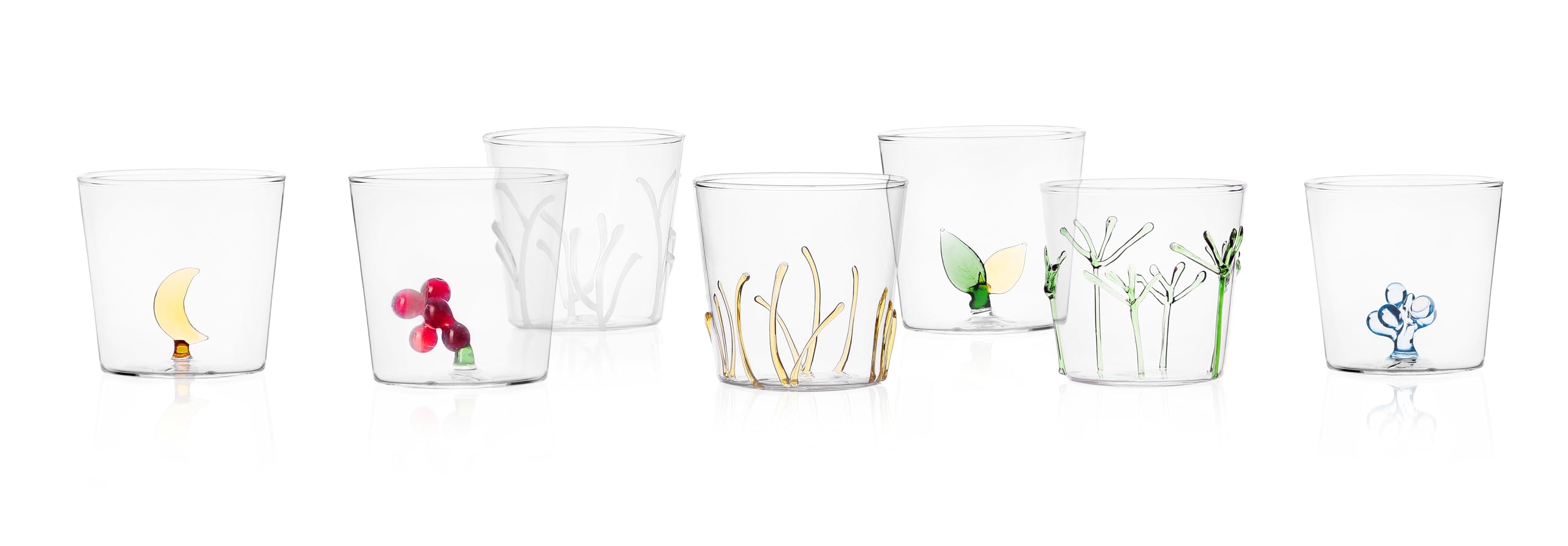 Ichendorf Milano 093520095 Tumbler Rugiada - Greenwood Collection Glass Cup for Water, Juice & Cocktails - Perfect for Home, Office & Restaurant Use