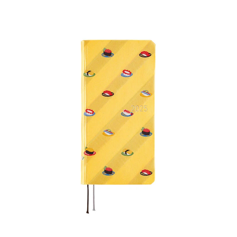 Hobonichi Weeks MEGA 2025 Planner - Hardcover Weekly Horizontal Notebook with Bow & Tie Sushi Design, English Edition | January Start, Monday Layout | Perfect for Journaling, Scheduling & Productivity Tracking
