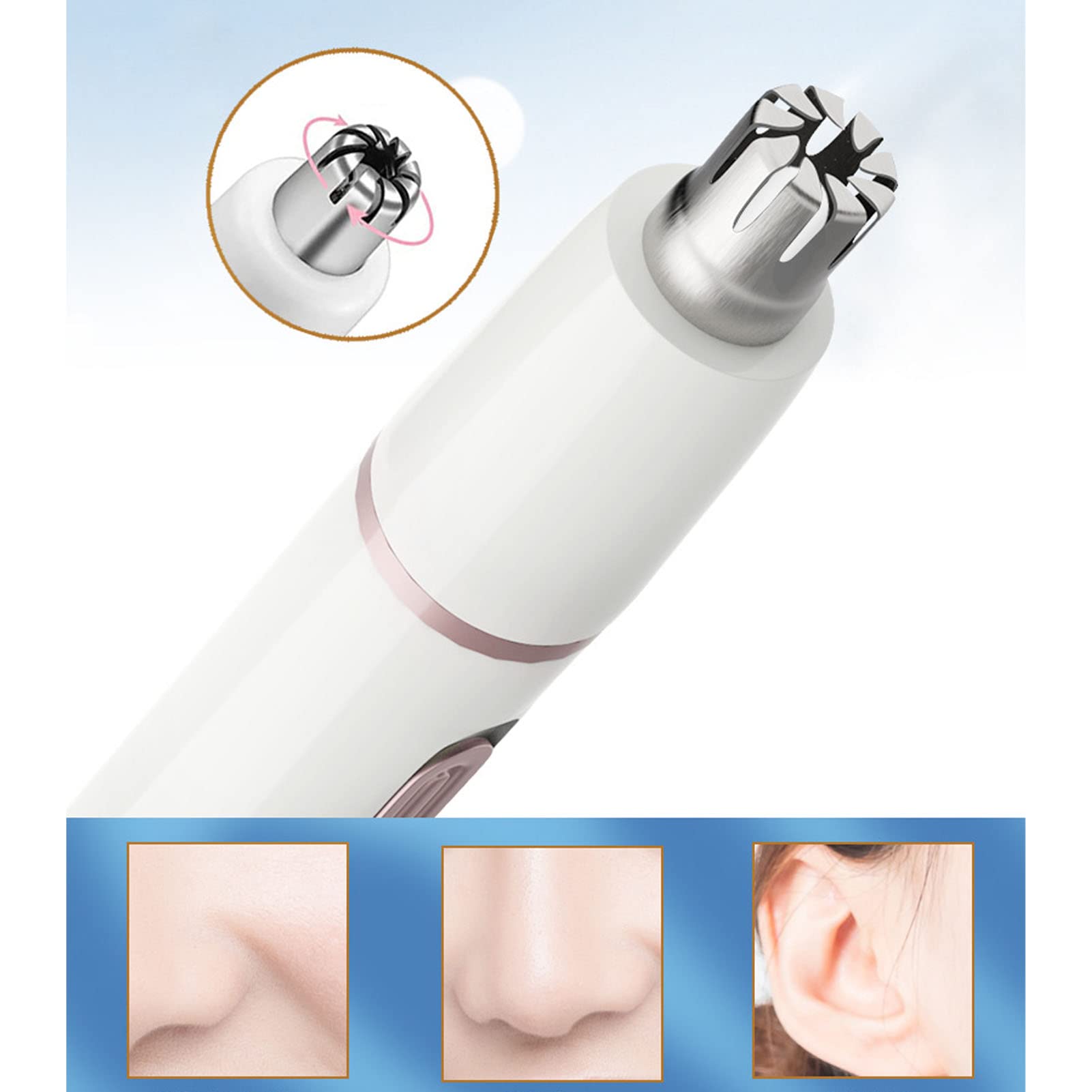 5-in-1 Electric Razor for Women - Rechargeable Lady Shaver & Facial Hair Remover for Eyebrows, Nose & Body - Detachable Waterproof Trimmer for Smooth Skin at Home or Travel