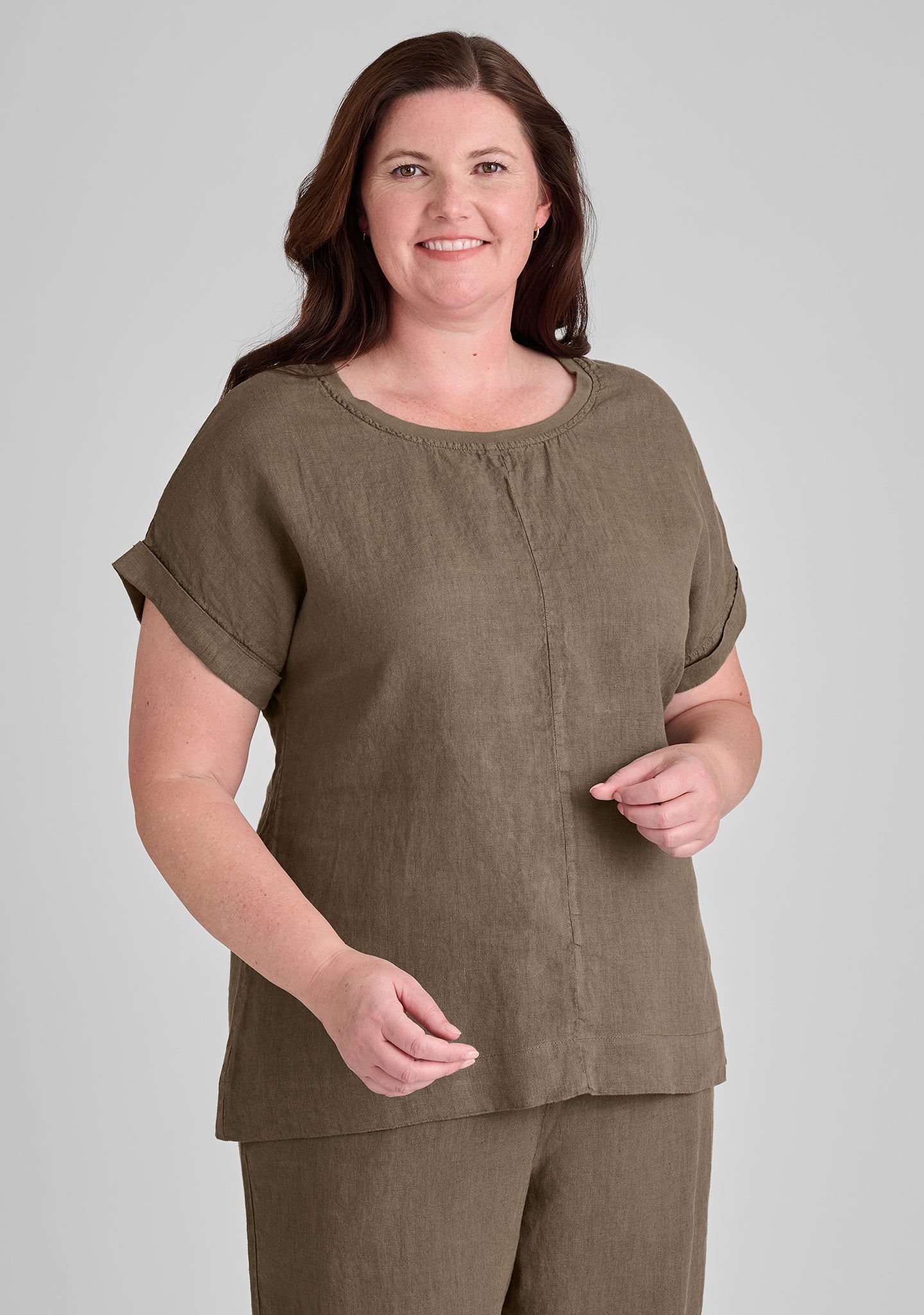 Linen T-Shirt for Women - Breathable & Comfortable Summer Tee Top - Casual Loose Fit Shirt for Everyday Wear, Beach, and Travel