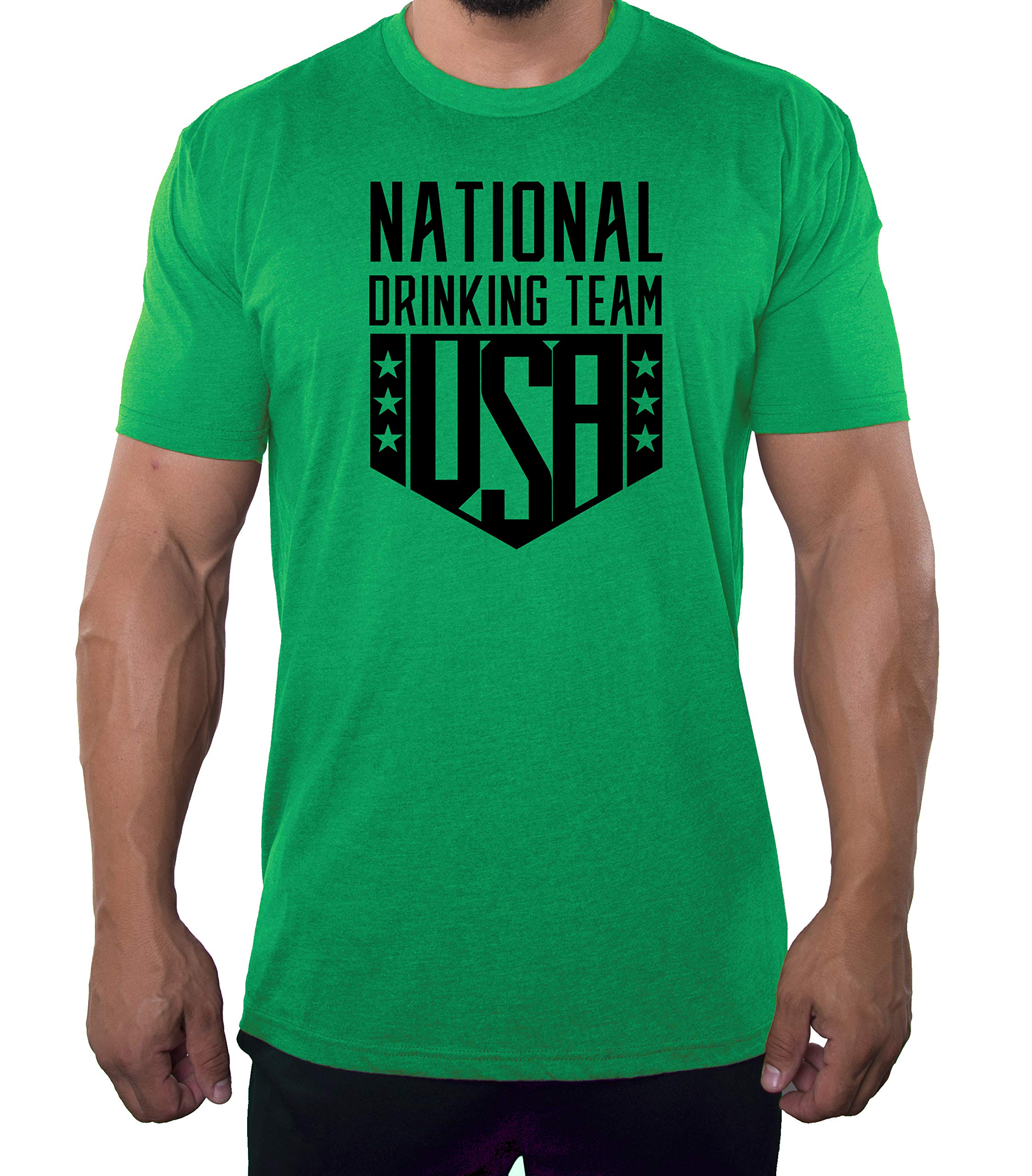 USA National Drinking Team Funny Beer T-Shirt for Men - Graphic Novelty Tee - Perfect for Parties, Bar Hopping & Beer Lovers
