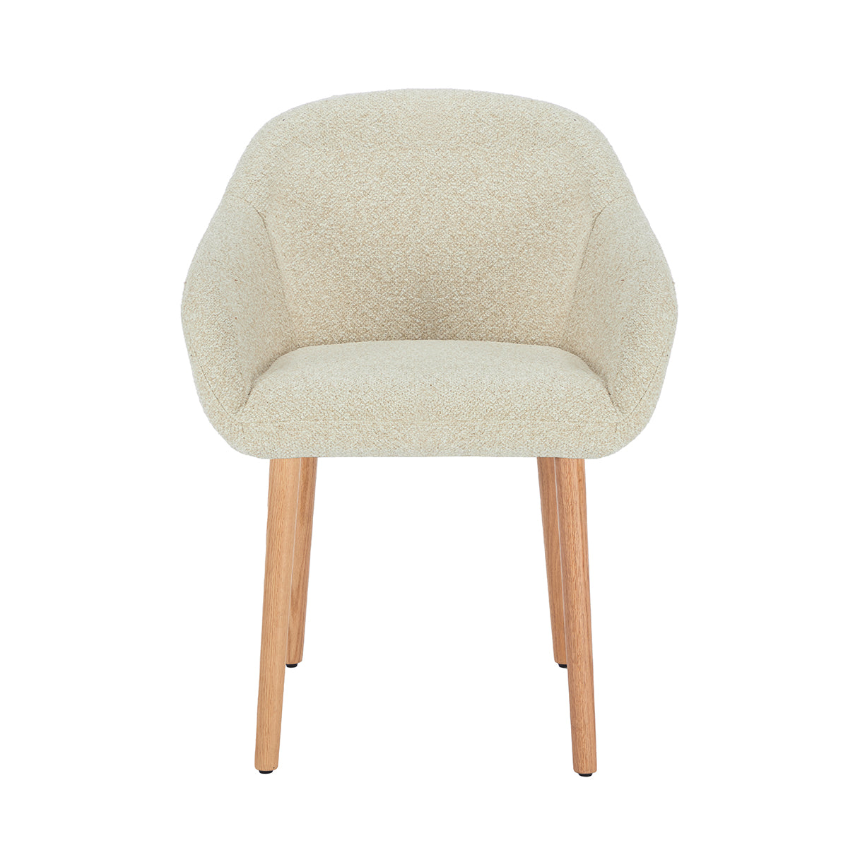 Chloe Boucle Upholstered Dining Arm Chair - Modern Velvet Accent Chair for Kitchen, Dining Room & Office - Comfortable & Stylish Seating Solution