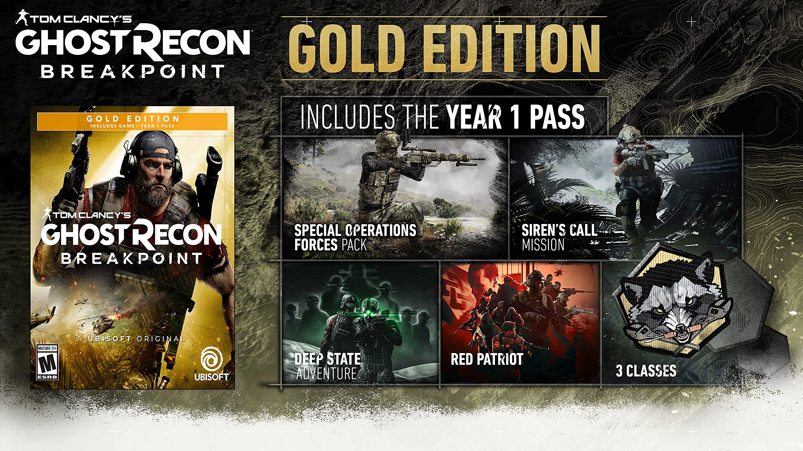 Tom Clancy's Ghost Recon Breakpoint Gold Edition - Xbox One Digital Download Code | Action-Adventure Military Shooter Game for Tactical Combat & Open-World Exploration