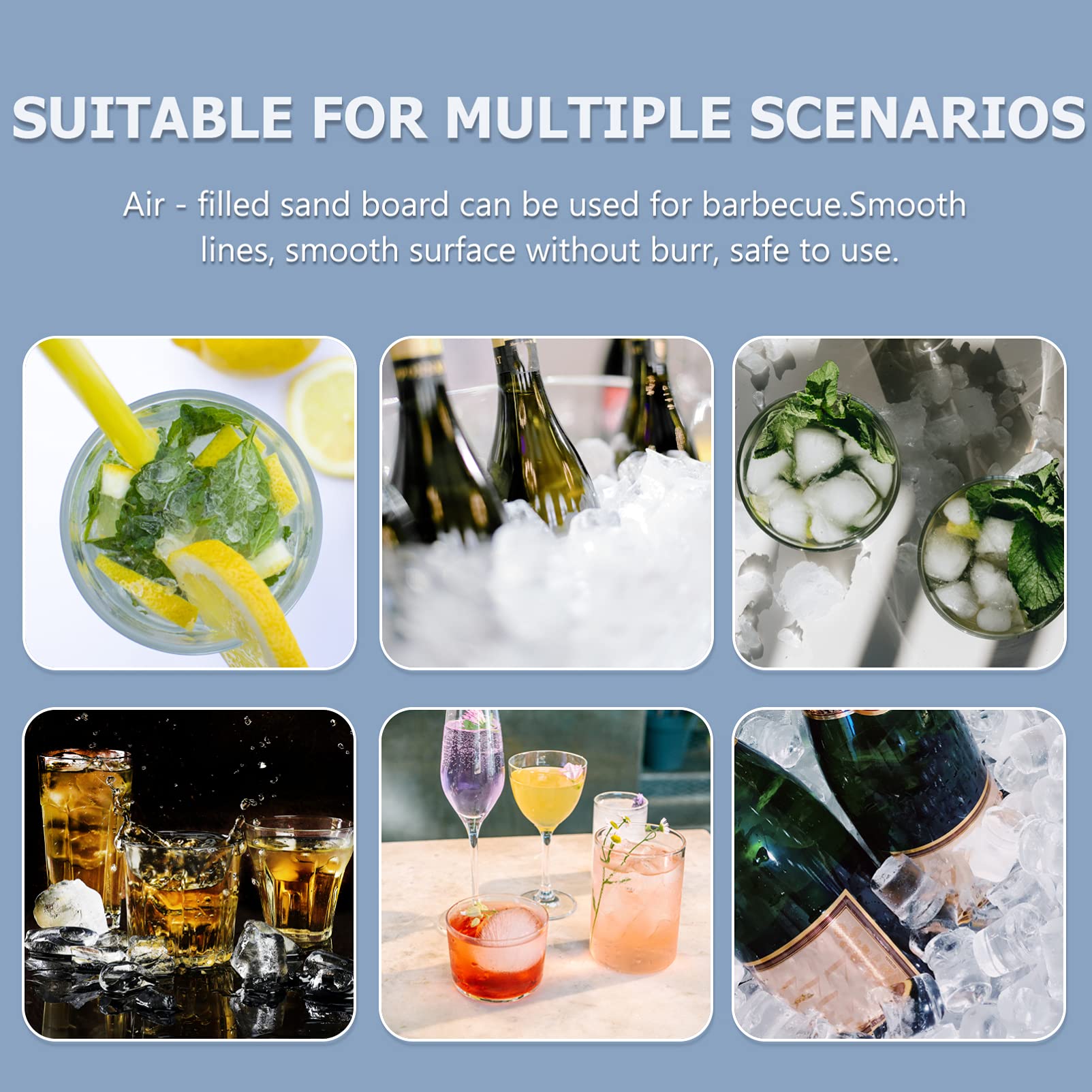 4PCS Inflatable Floating Tray for Pool Party - Ice & Drink Server