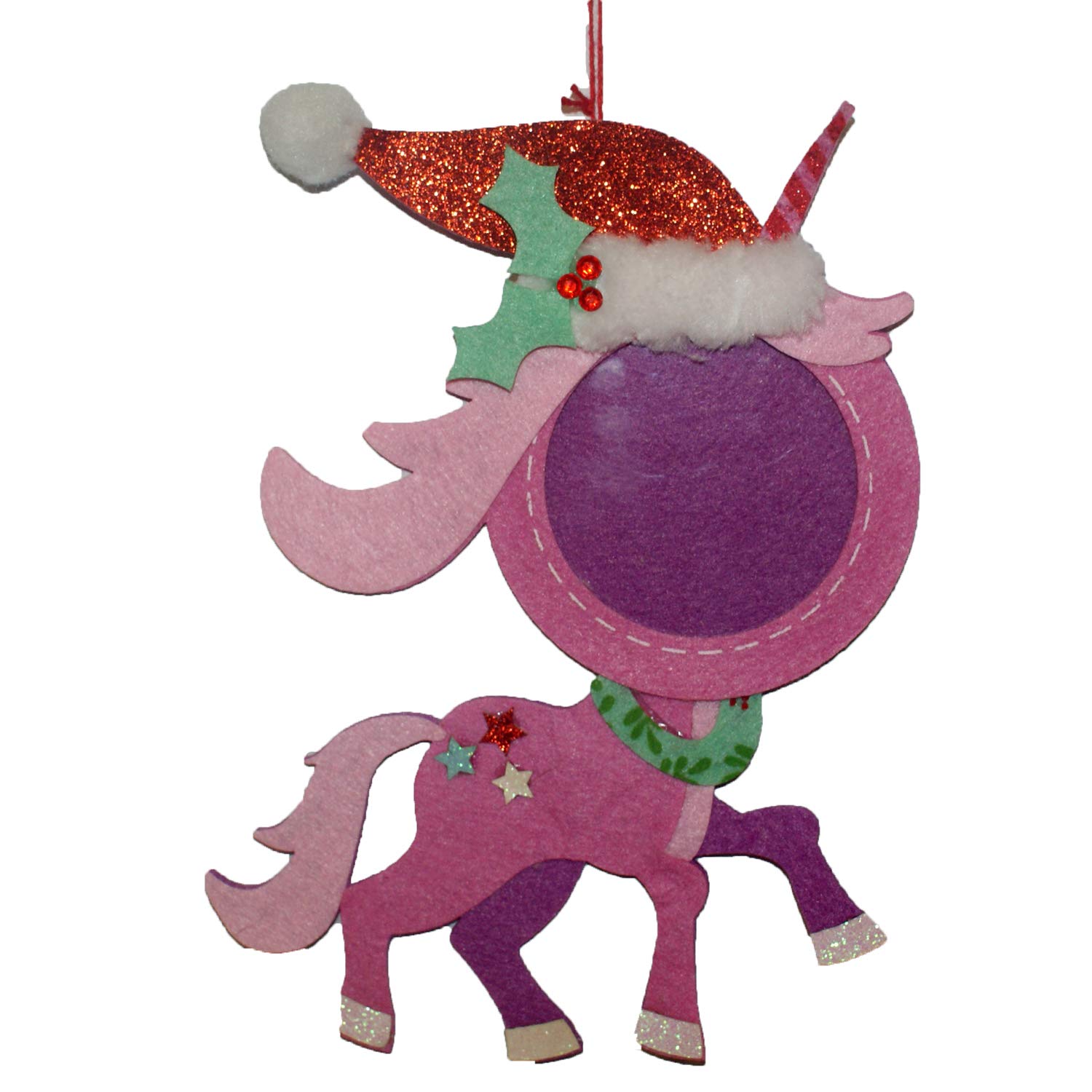 Christmas Unicorn Felt Ornament - Holiday Tree Decor