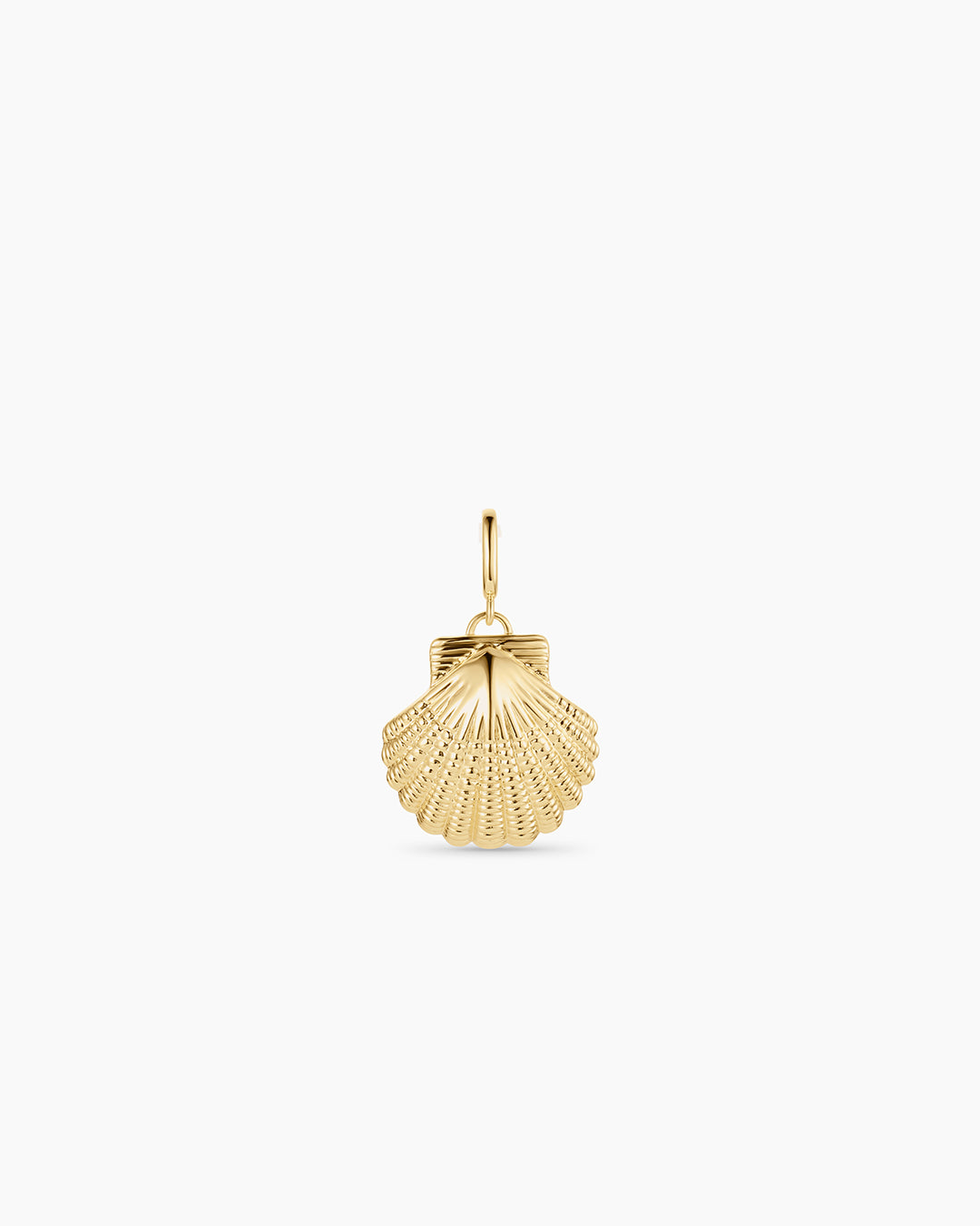 Gold Scallop Shell Parker Charm Pendant - Elegant Jewelry Gift for Women - Perfect for Beach Weddings, Vacations & Summer Fashion Accessories