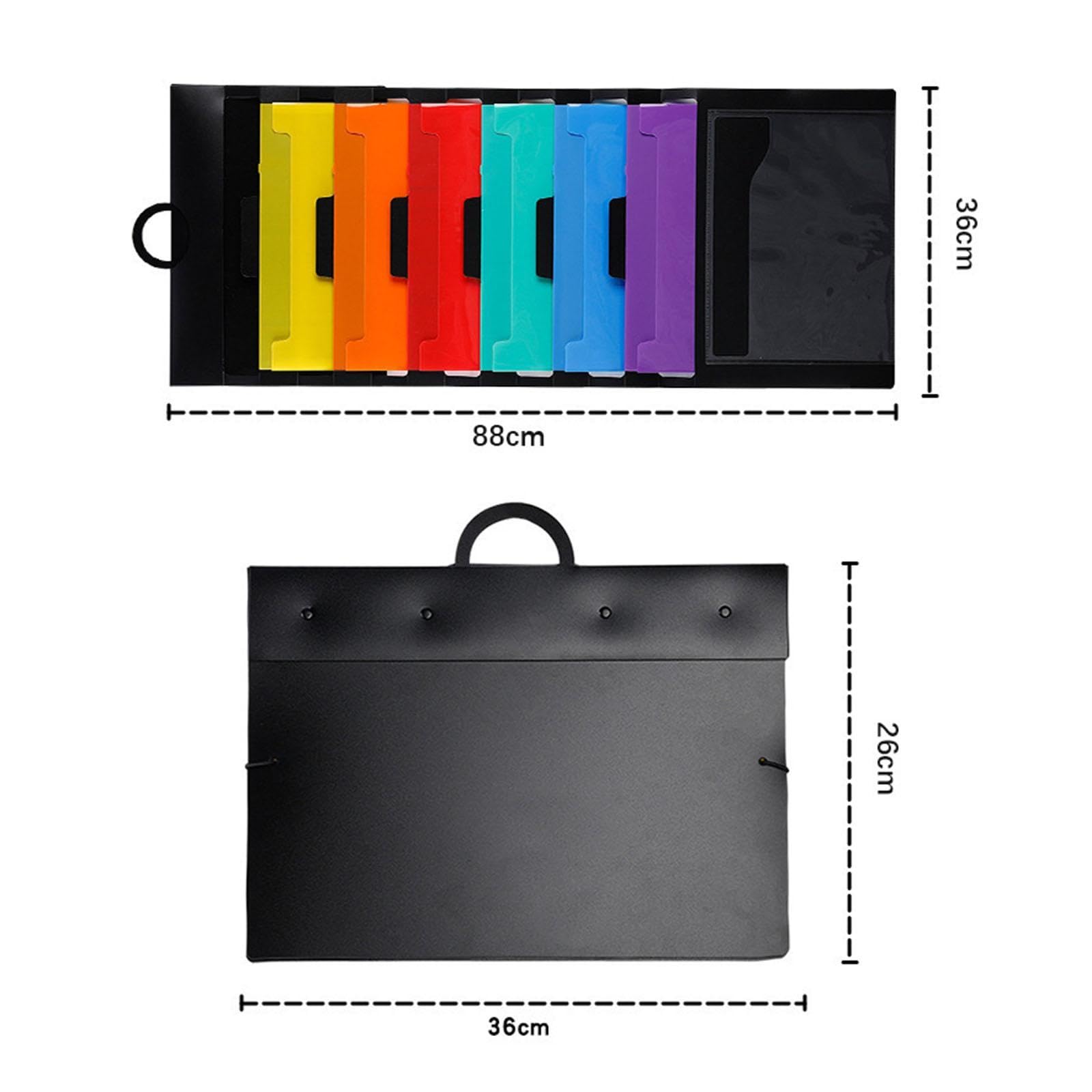 6-Tier Expandable Hanging Wall File Organizer - Portable Expanding File Folder for Office, Home & Business Travel - Perfect for Document Storage, Bills, Receipts & School Papers