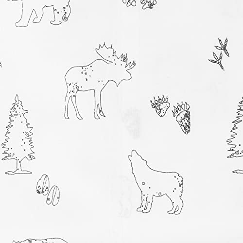 Animal Tracks White/Black