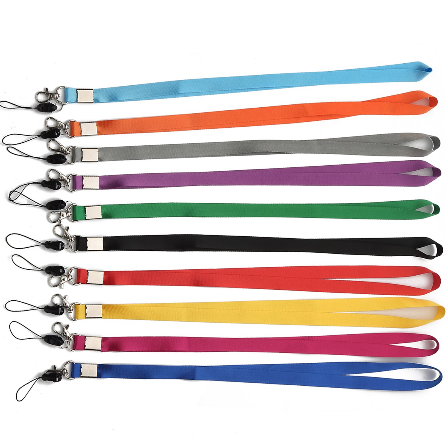 YOUOWO 10 Pcs Colorful ID Lanyards for Office, Cruise & Kids - Multi-Purpose Use