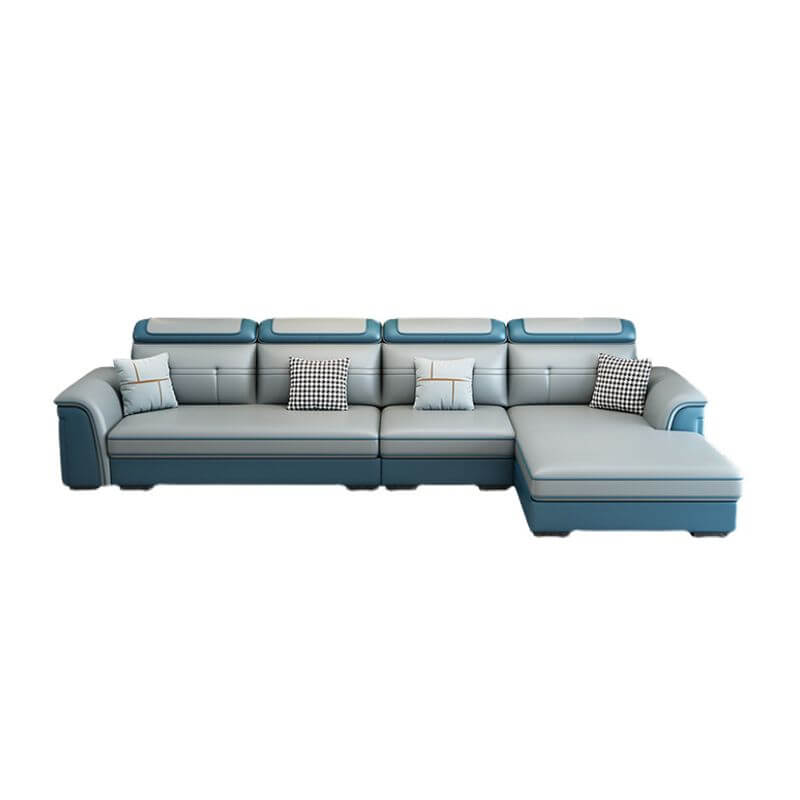 Farmhouse Style Modular Sofa for Living Room - Comfortable Sectional Couch with Pillow Armrests - Perfect for Family Gatherings & Cozy Movie Nights