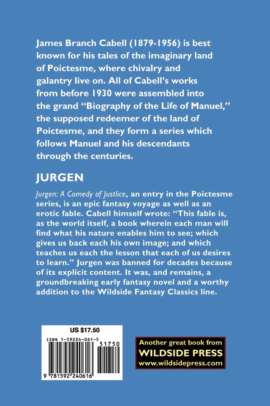 Jurgen: A Comedy of Justice - Satirical Fantasy Novel for Book Lovers & Literary Enthusiasts | Perfect for Book Clubs, Fantasy Readers & Humor Fans