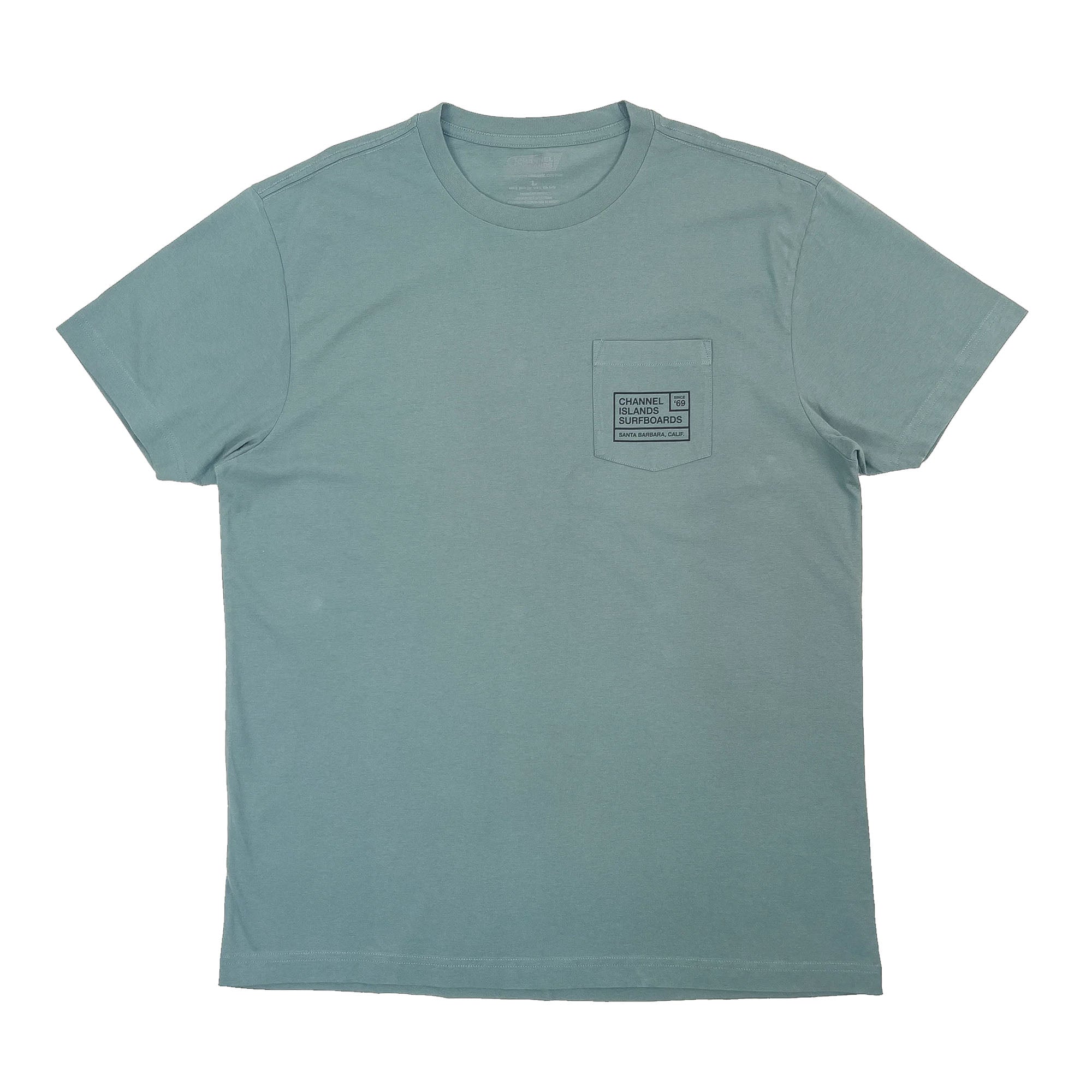 Channel Islands Flag Patch Men's Short Sleeve T-Shirt - Blue Haze - Casual Wear & Patriotic Outfits
