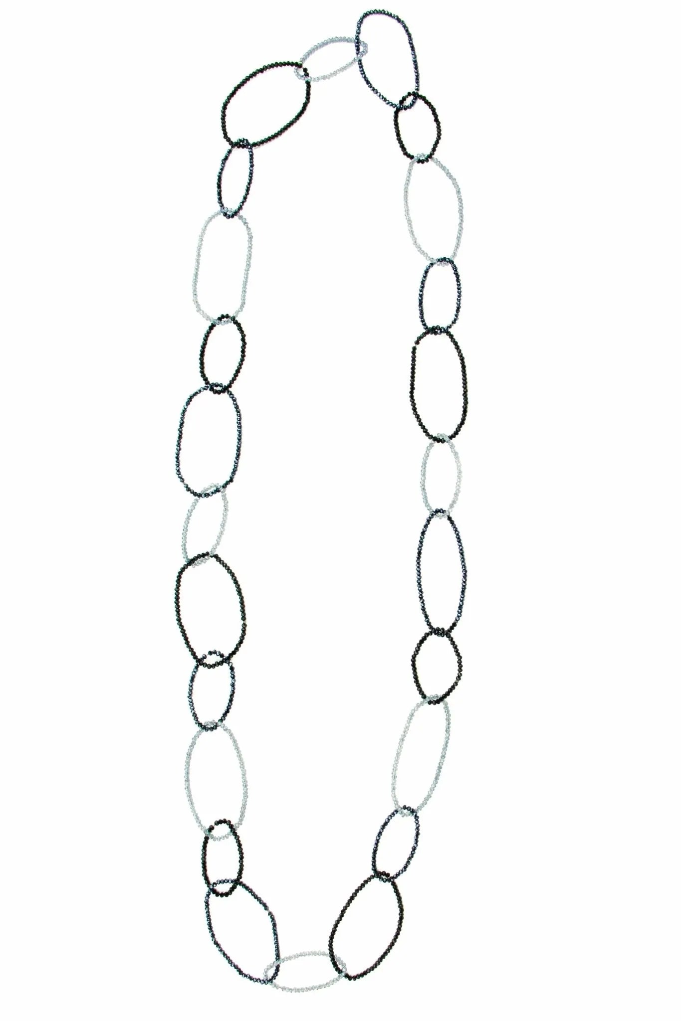 Elegant Long Duo Beaded Oval Necklace for Women | Boho Chic Layered Jewelry | Perfect for Casual Wear, Date Nights & Special Occasions