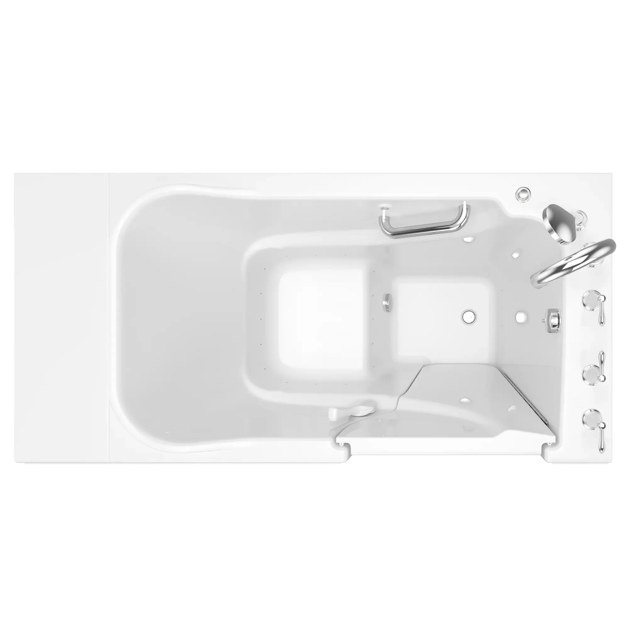30x52 Inch Gelcoat Walk-In Bathtub with Air Spa System - Right Hand Door & Drain - Ideal for Elderly & Mobility Support - Perfect for Home Bathroom Safety & Relaxation