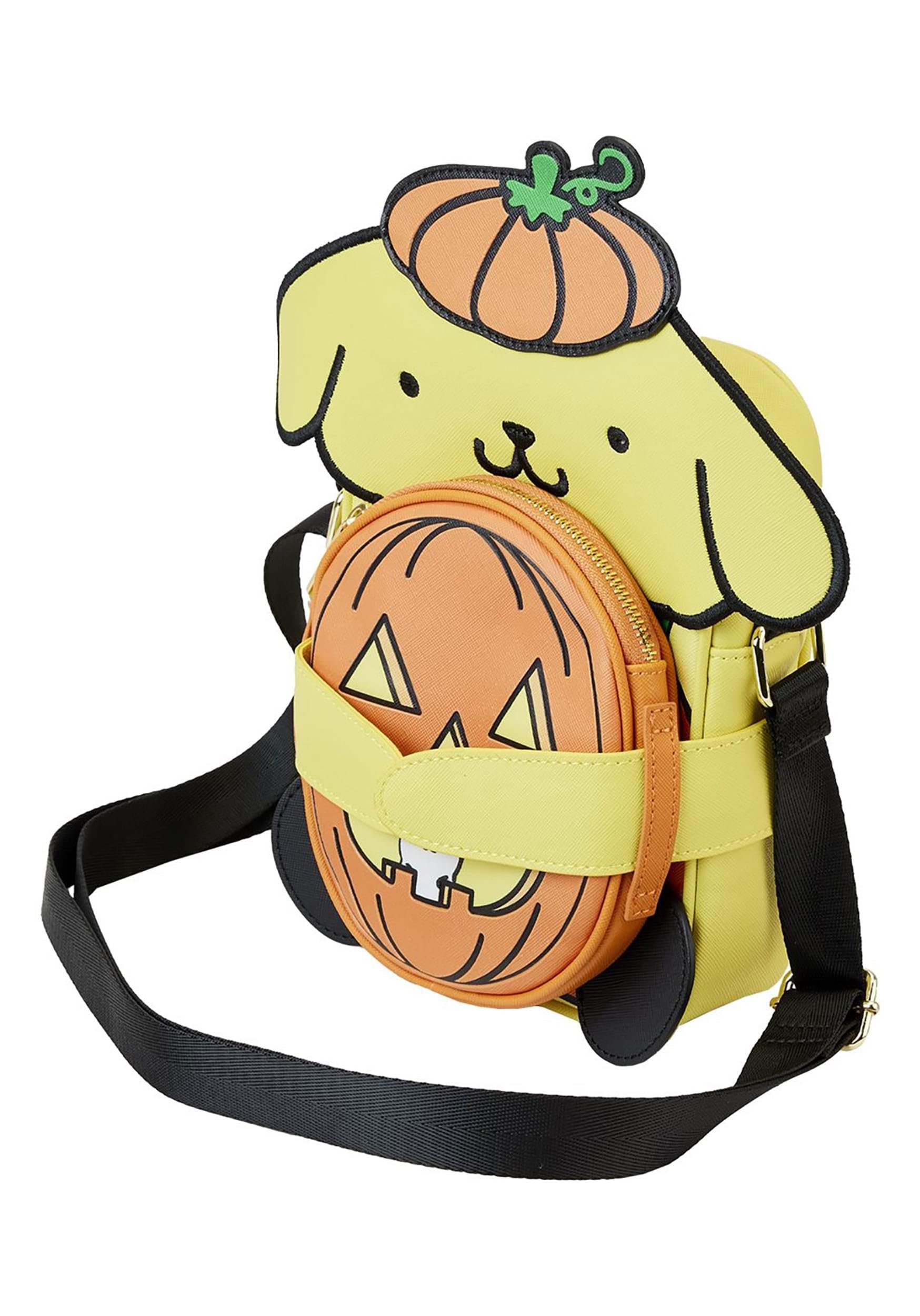 Loungefly Sanrio Pompompurin Halloween Crossbody Bag - Cute Faux Leather Purse for Cosplay, Anime Conventions & Daily Use | Kawaii Hello Kitty Collection Accessory