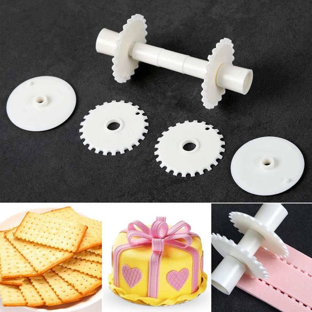 Fondant Ribbon Cutter Wheel Roller - Professional Pastry Dough Lattice Cutter Tool for Baking, Pie Crust Decorating & Cake Design | Essential Kitchen Gadget for Home Bakers & DIY Dessert Makers