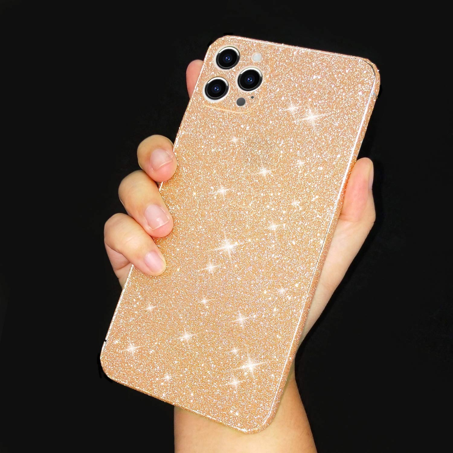 **Omio Glitter Skin Sticker for iPhone 12 Pro - Ultra Thin Sparkle Bling Diamond Full Body Wrap, Precise Fit, Dustproof, Anti-Fingerprint & Scratch-Resistant | Perfect for Daily Use, Parties & Gifting**