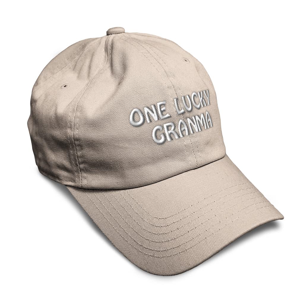 Lucky Baseball Cap for Men & Women - Blessed Family & Dad Hat with '1 Lucky Granma' Design - Perfect for Outdoor Sports, Casual Wear & Gifts