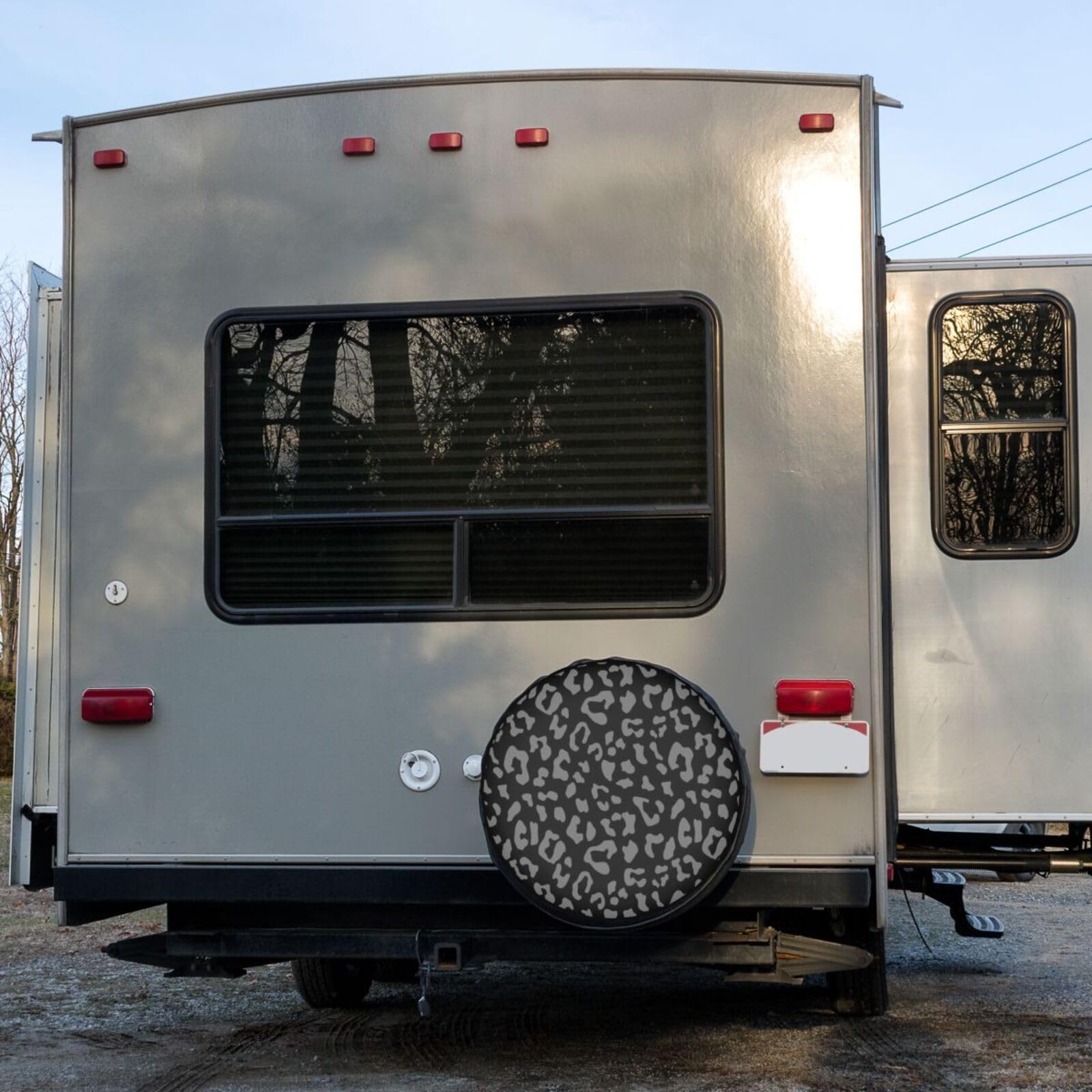 Foruidea 16 Inch Leopard Print Spare Tire Cover - Dust-Proof Wheel Protector for Trailers, RVs, SUVs & More | Perfect for Outdoor Adventures & Road Trips
