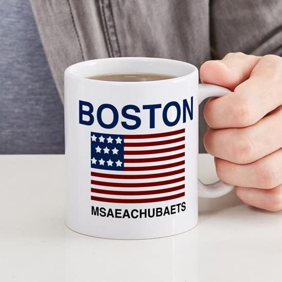 Boston Msaeachubaets 11 oz (325 ml) Ceramic Coffee Mug - Perfect for Tea, Hot Chocolate & Office Use - Durable & Microwave Safe