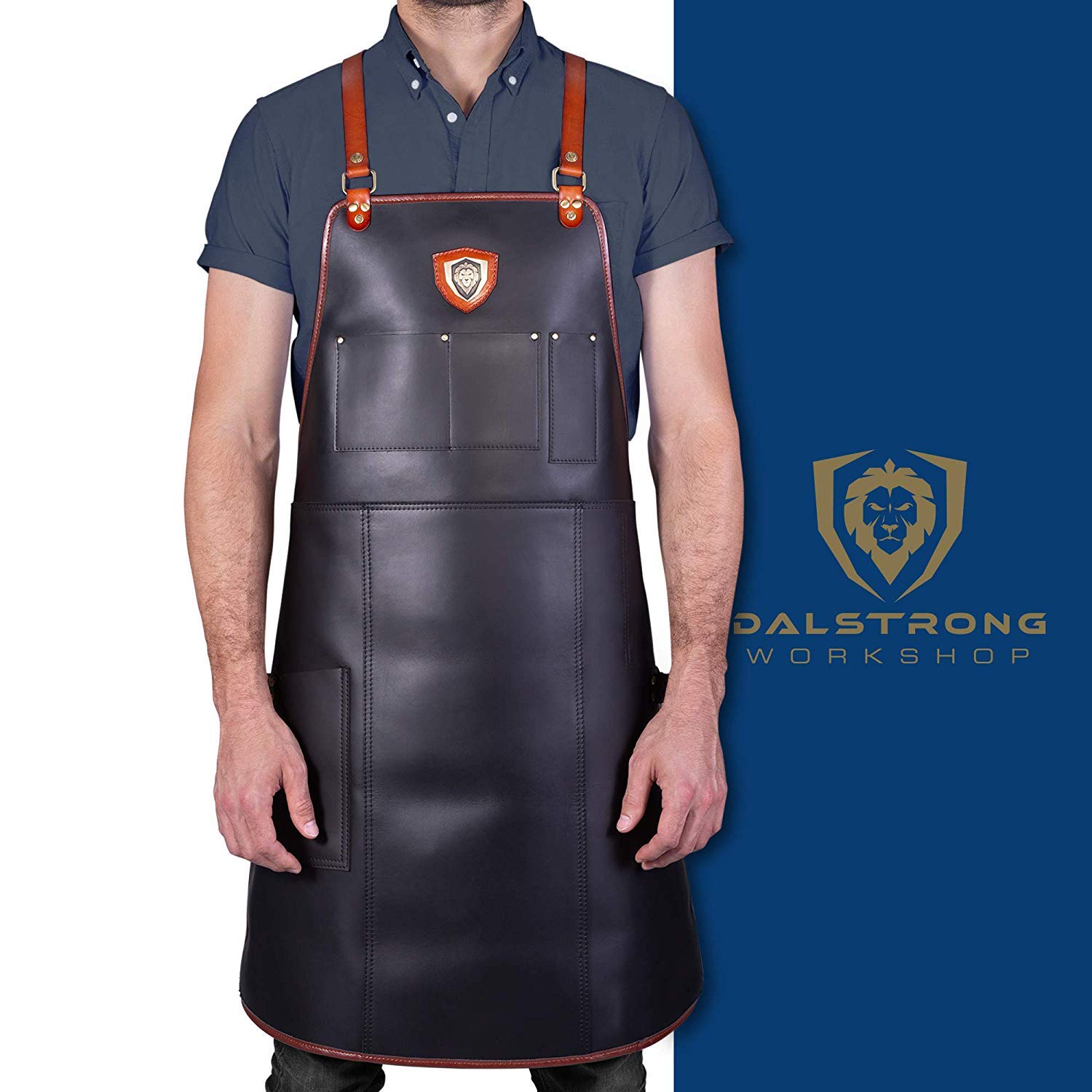 Premium Dalstrong Chef's Apron for Professional Cooking - Heavy Duty Kitchen Apron with Adjustable Neck Strap & Pockets - Ideal for BBQ, Grilling, Baking & Culinary Classes