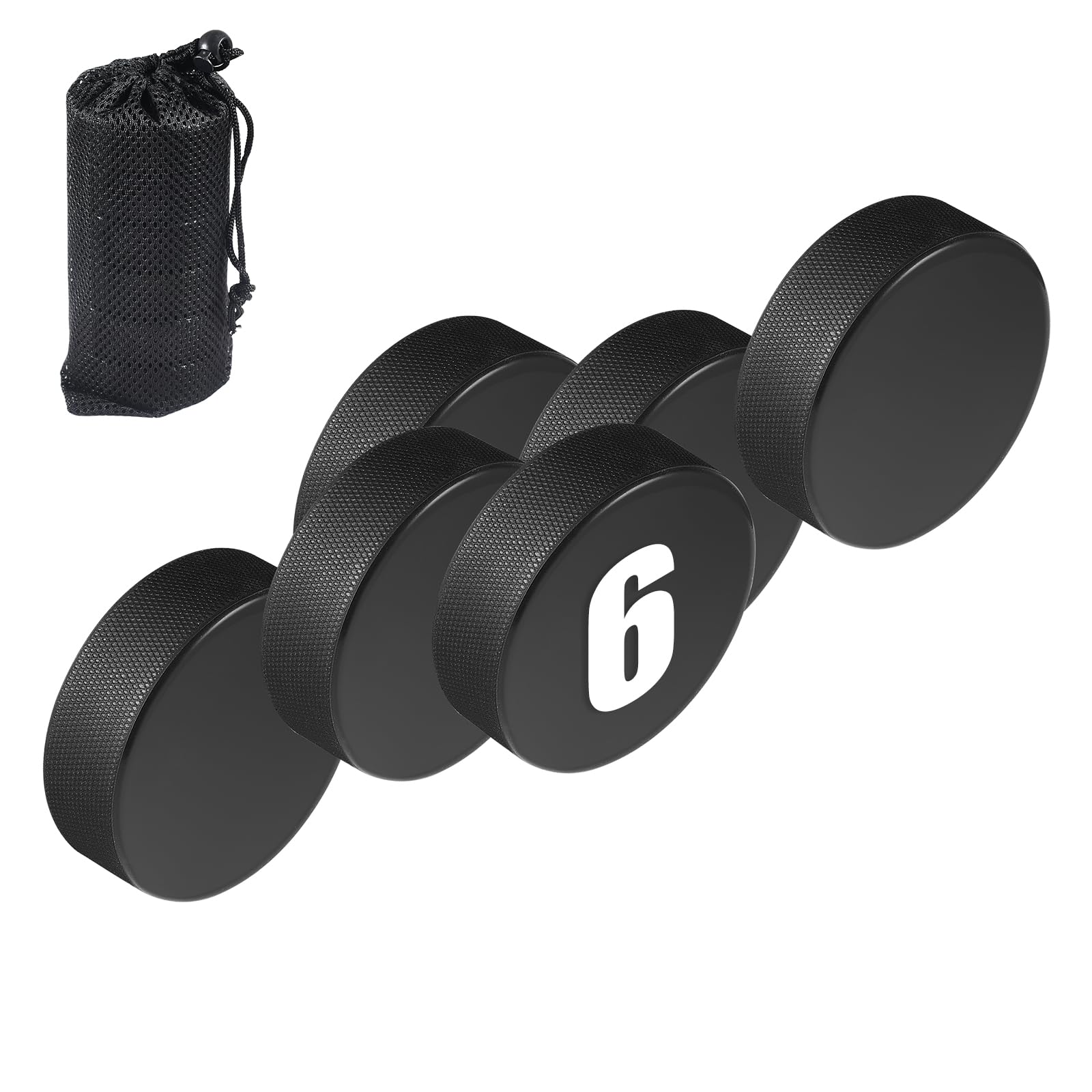 Premium Ice Hockey Pucks Bulk Pack - Official Size & Weight for Training, Practice & Games - Durable Rubber Hockey Pucks for Indoor/Outdoor Rinks, Stickhandling Drills & Shooting Practice