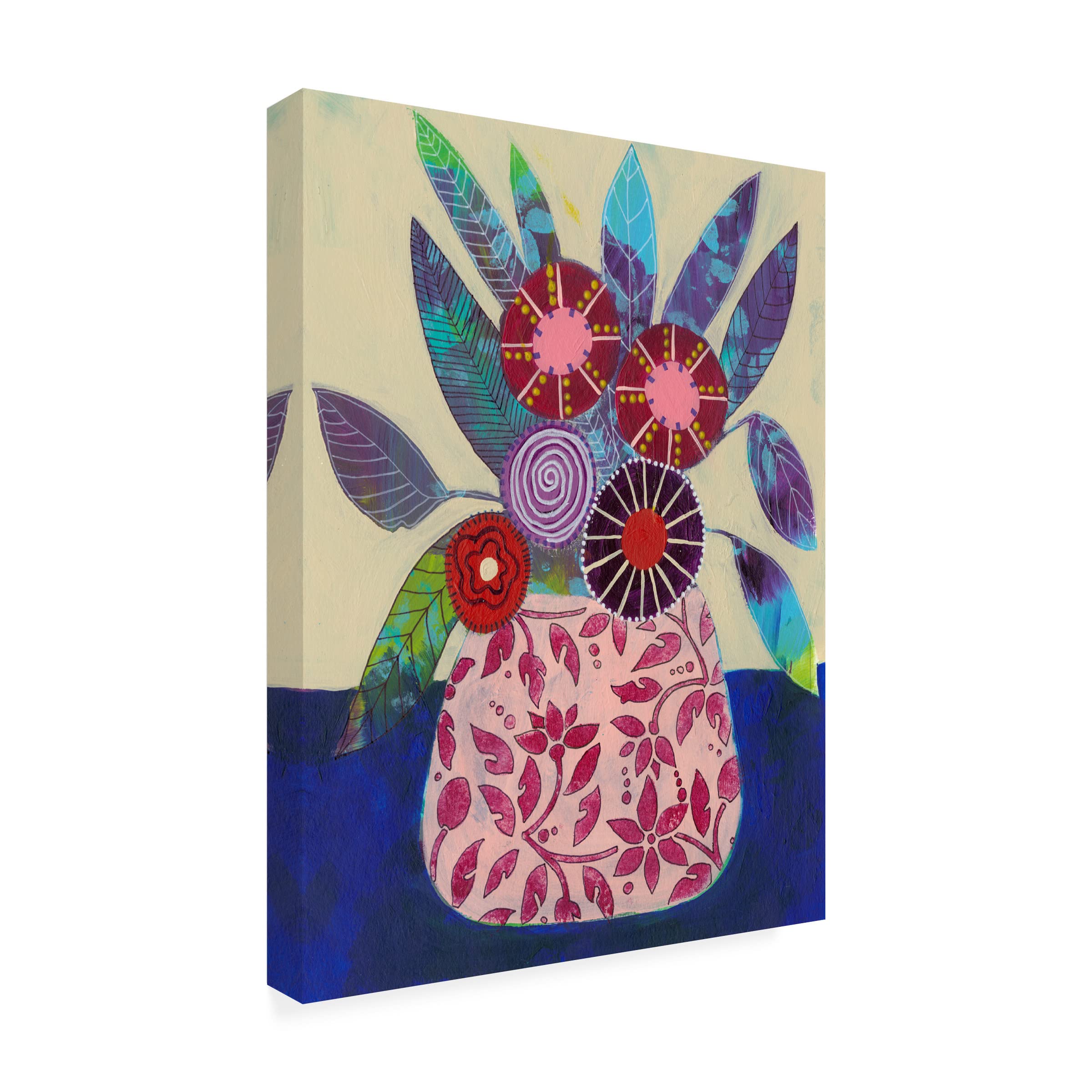 Trademark Fine Art 'Bohemian Floral II' Canvas Wall Art by Regina Moore - Elegant Home Decor for Living Room, Bedroom & Office