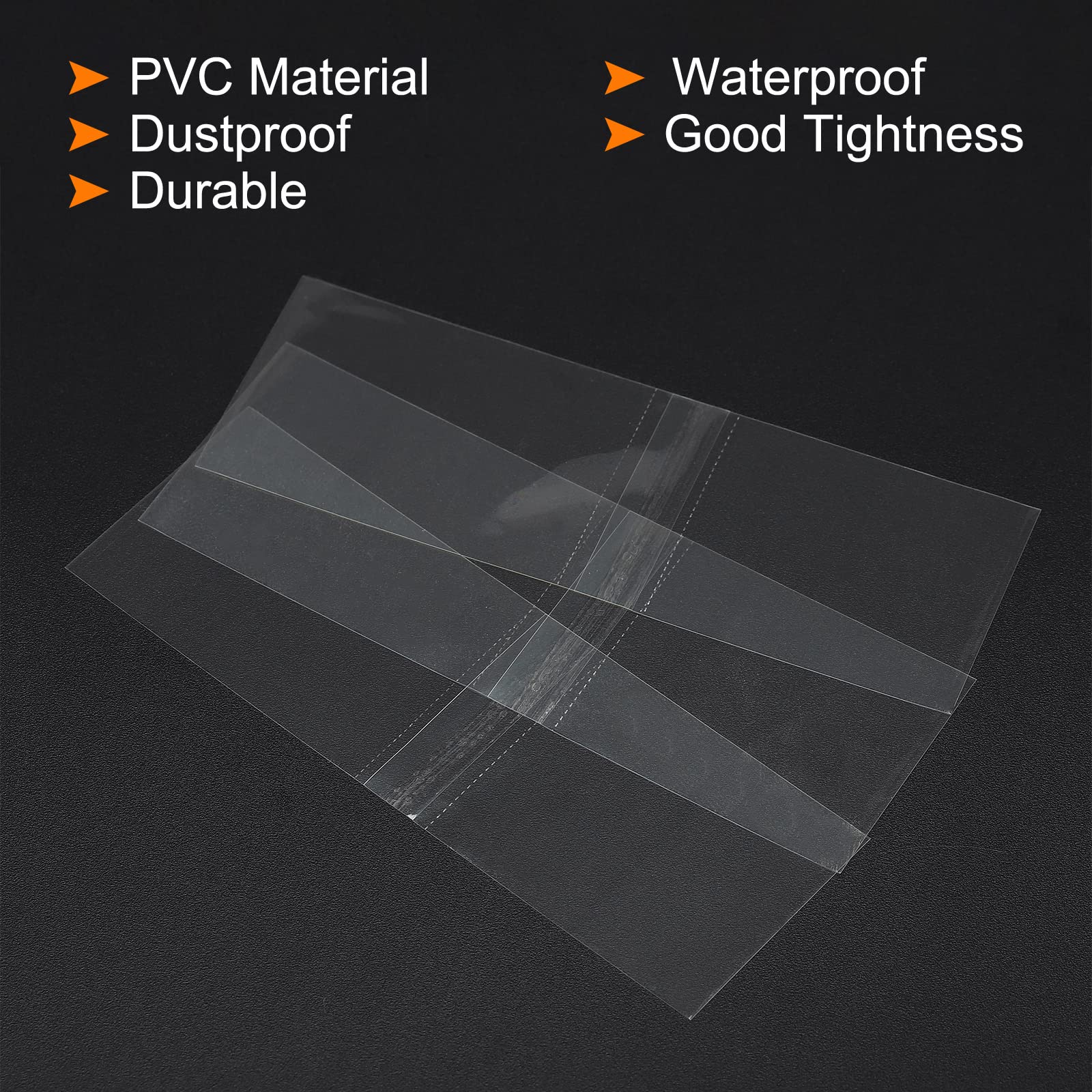 PATIKIL 400 Pack Clear PVC Heat Shrink Bands 89x30mm (2.05-2.17 Inch Cap Diameter) - Perforated Shrink Wrap for Jars, Cans, Bottles | Food Packaging, DIY Crafts, Home Brewing & Small Business Use