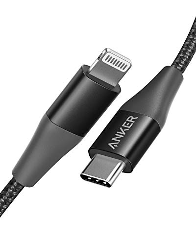 Anker USB C to Lightning Cable 3ft MFi Certified - Fast Charging Nylon Braided Cable for iPhone 11/11 Pro/11 Pro Max/X/XS/XR/XS Max/8/8 Plus - Power Delivery Compatible - Perfect for Home, Office & Travel Charging