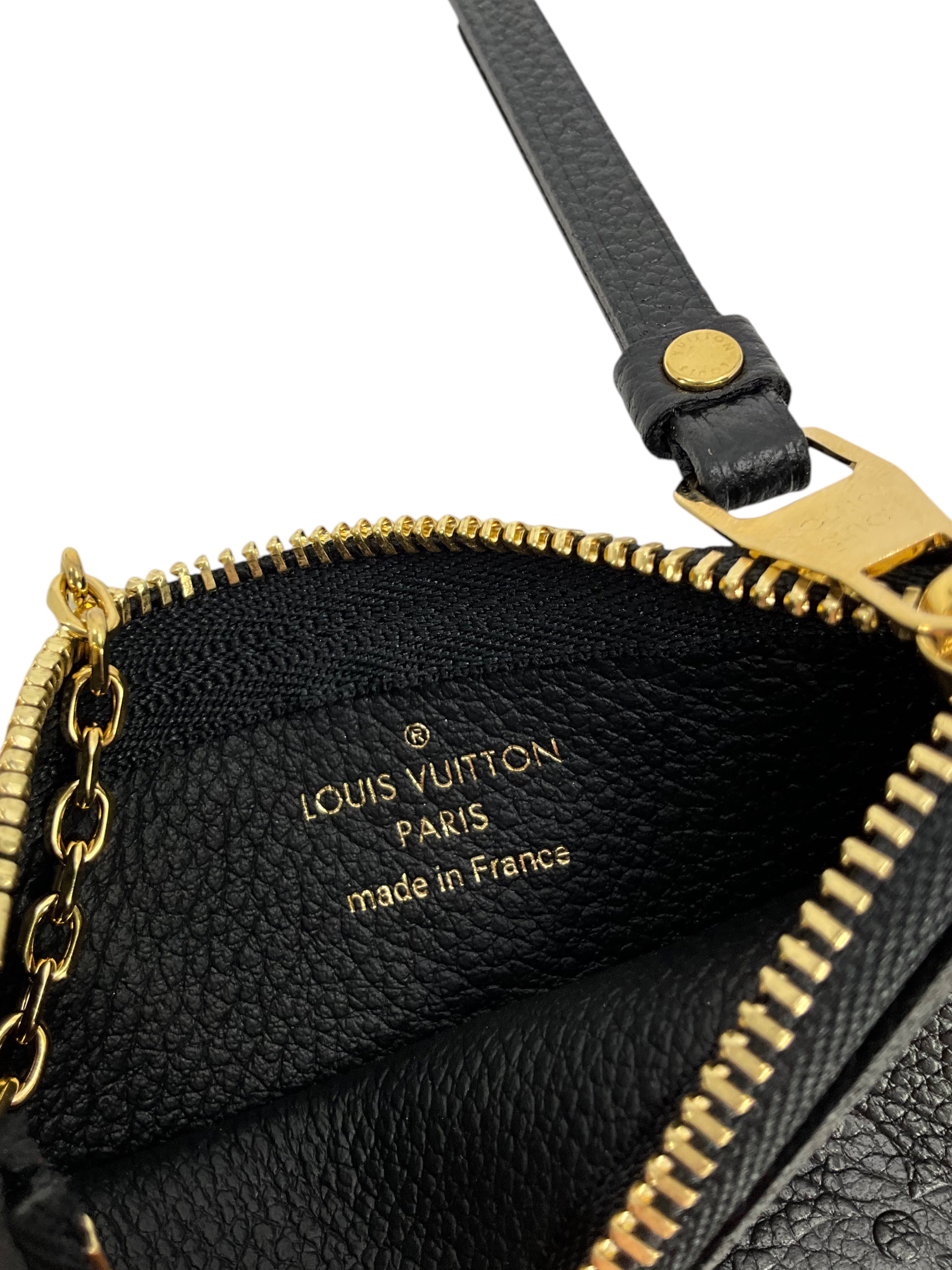 Authentic LOUIS VUITTON Monogram Empreinte Leather Key Pouch - Luxury Compact Wallet for Keys & Cards - Perfect for Everyday Use, Travel & Gift Giving