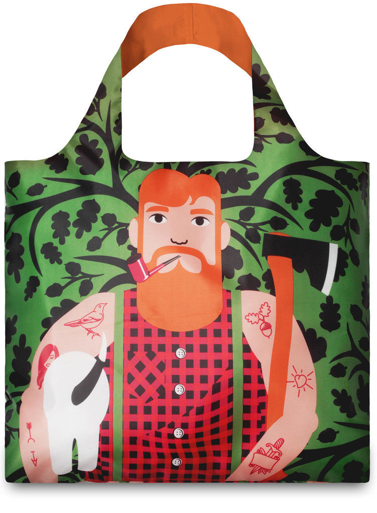 LOQI COOL PEOPLE Collection Tote Bag by Cristina Caramida - Stylish Reusable Shopping Bag for Groceries, Beach & Daily Use
