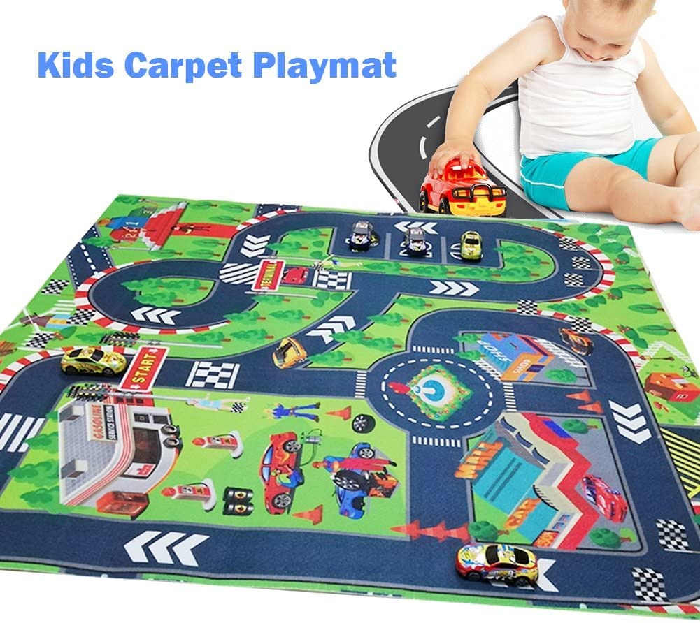 Kids Road Playmat Toy - Safe Traffic Carpet for Learning & Play