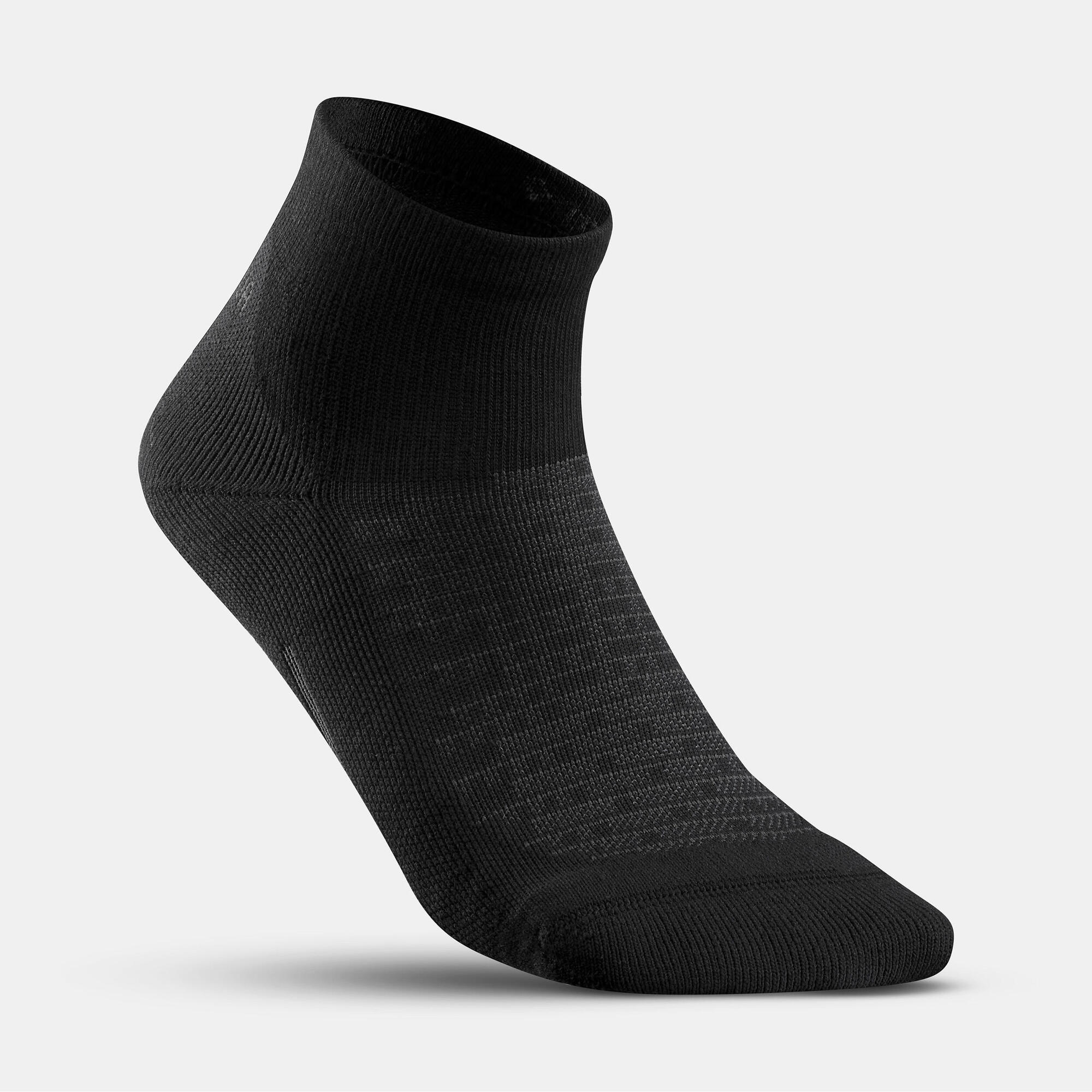 Quechua Hike 100 Mid Cushion Hiking Socks 2-Pack - Moisture Wicking & Breathable for Outdoor Adventures & Trail Running
