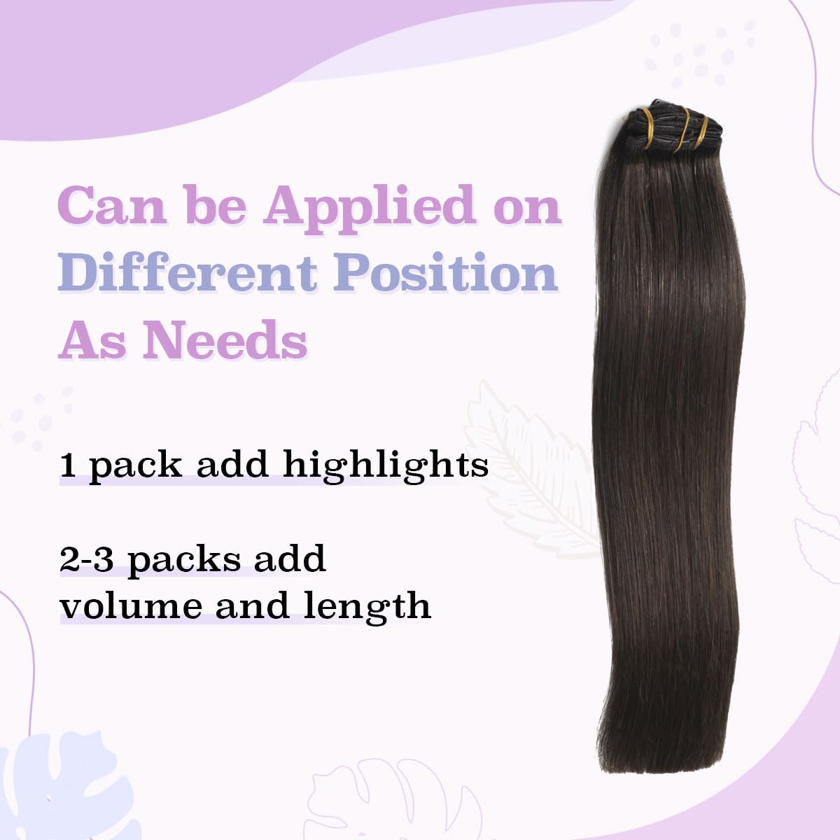 Clip in Hair Extensions 20 Inch Dark Brown Real Human Hair - 120g 6pcs Thick (#2) for Volume & Length - Perfect for Parties, Weddings & Daily Styling