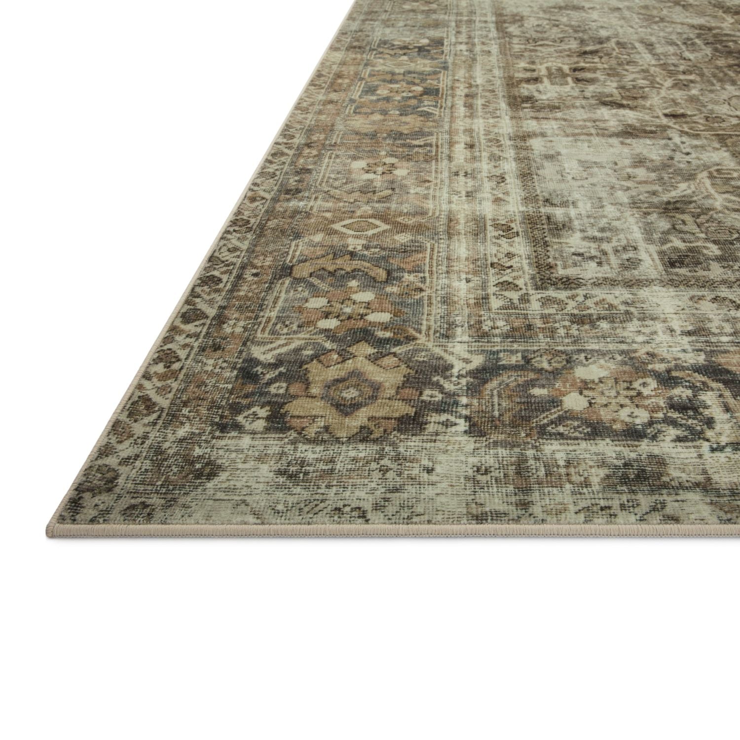Magnolia Home x Loloi Sinclair Pebble/Taupe Washable Area Rug - Soft & Durable for Living Room, Bedroom & Dining Room Decor